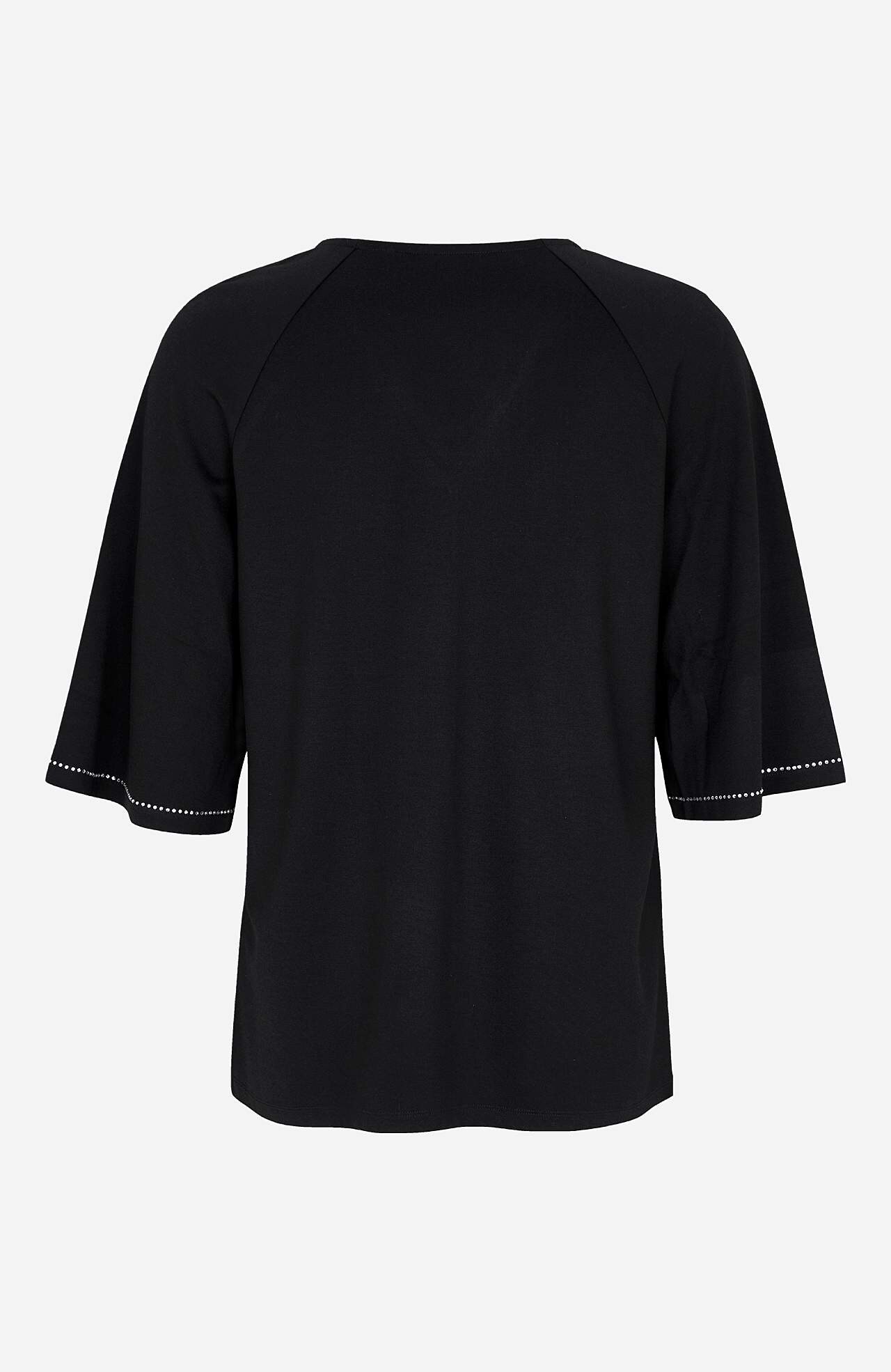 Jerseytopp med rhinestone-detaljer Barbara
