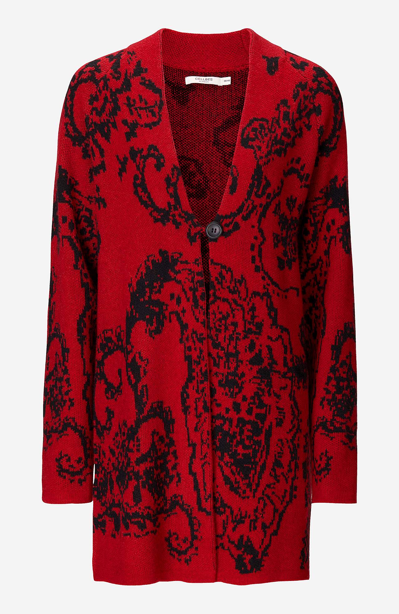Jacquardstrikket cardigan