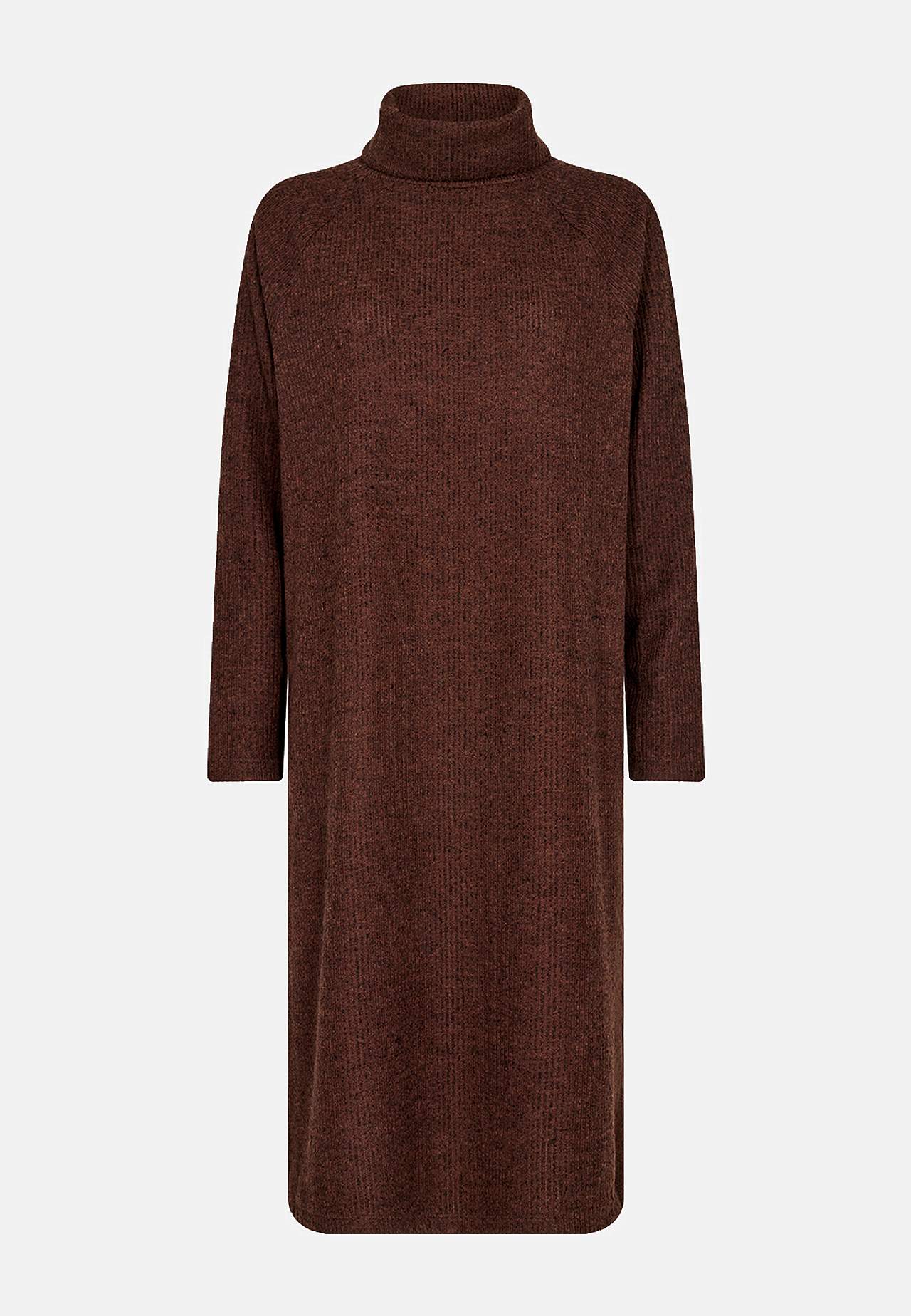Ribbet Jersey-kjole med pologenser