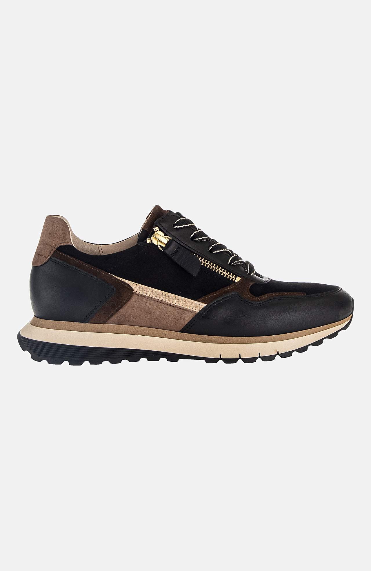 Blokkfargede sneakerser i skinn