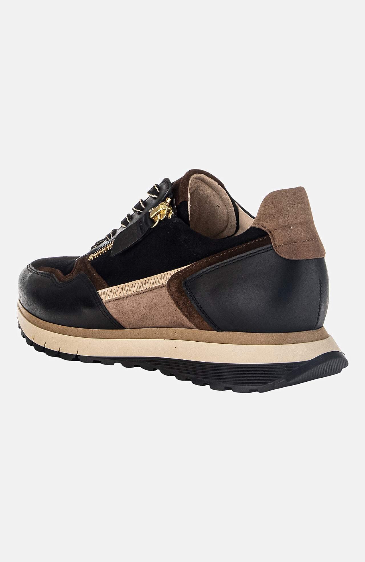 Blokkfargede sneakerser i skinn