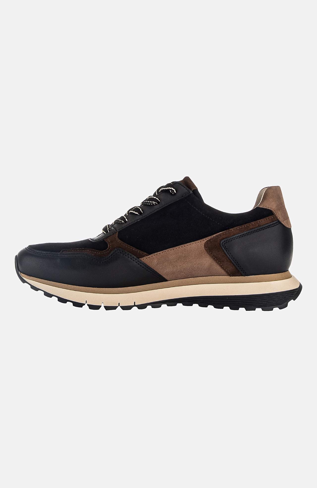 Blokkfargede sneakerser i skinn