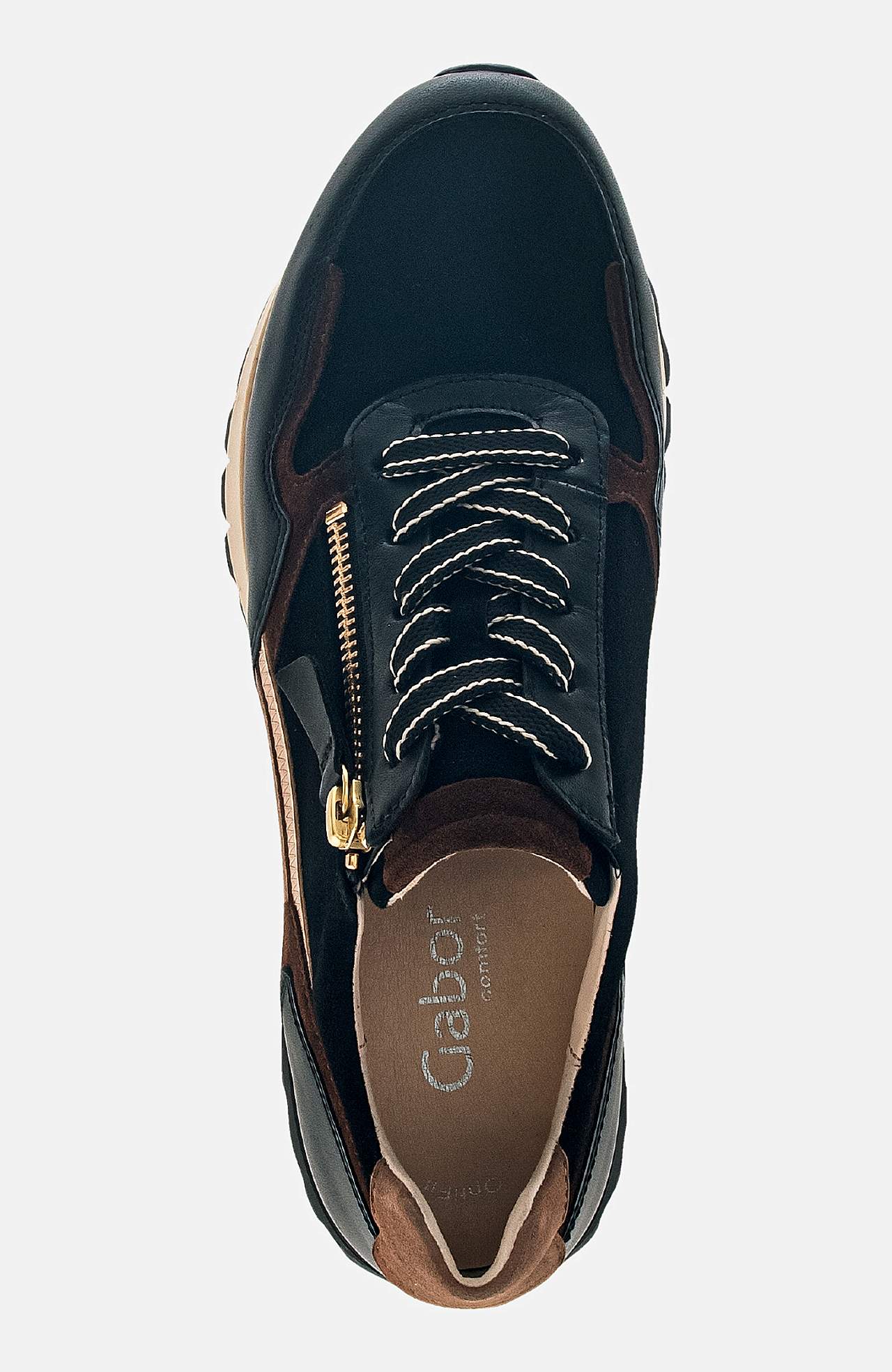 Blokkfargede sneakerser i skinn