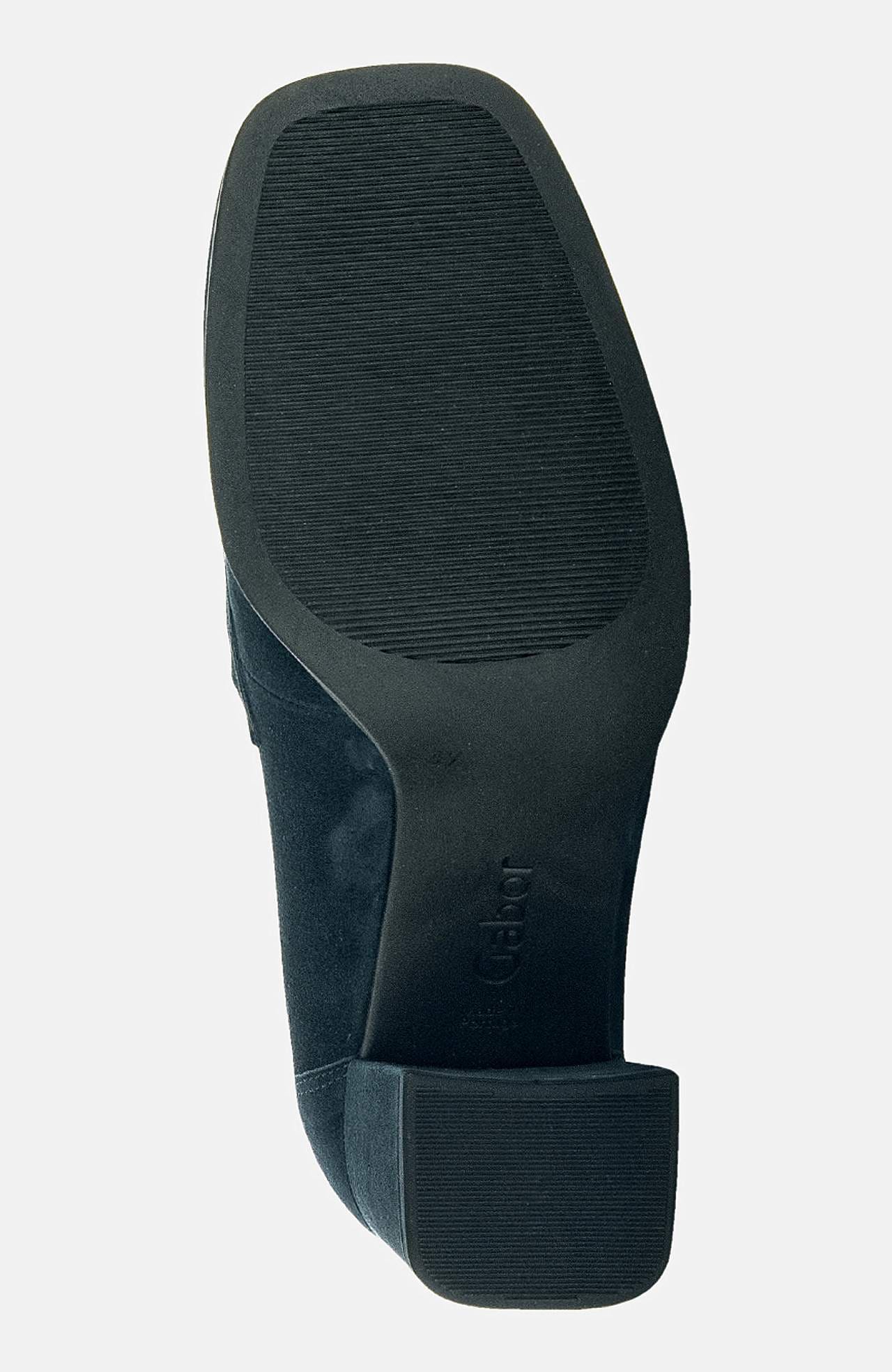 Loafer i semsket skinn med hæl