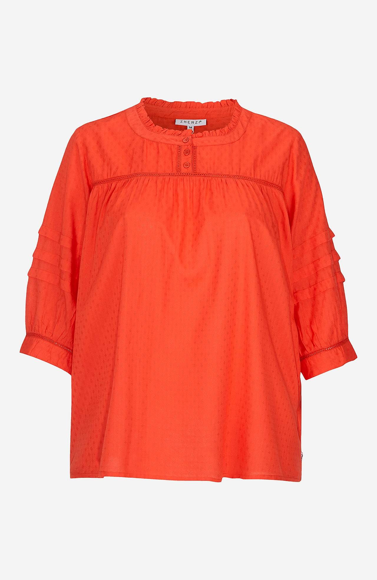 Bluse med strukturmønster