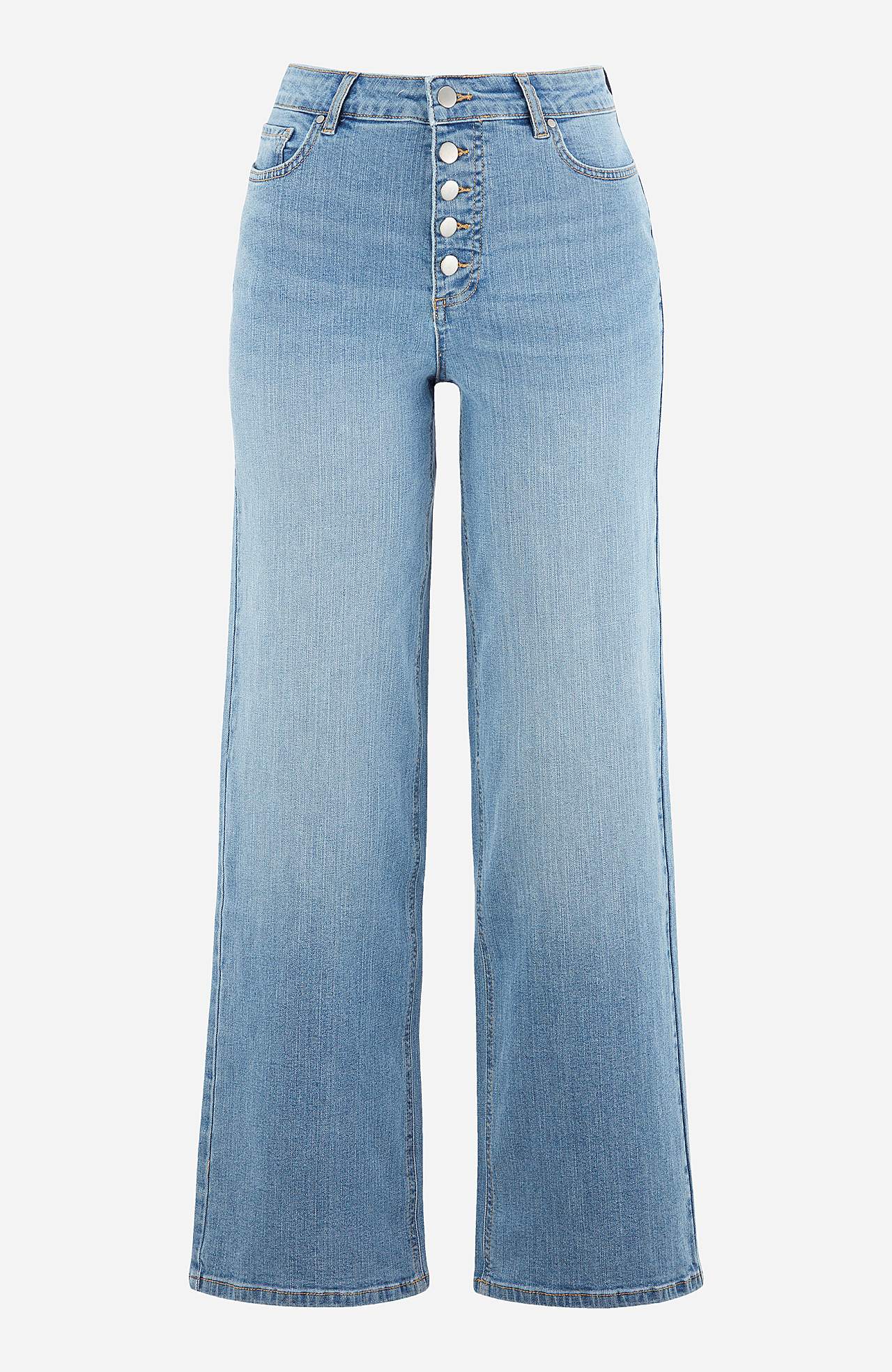 Stretchjeans med høy midje