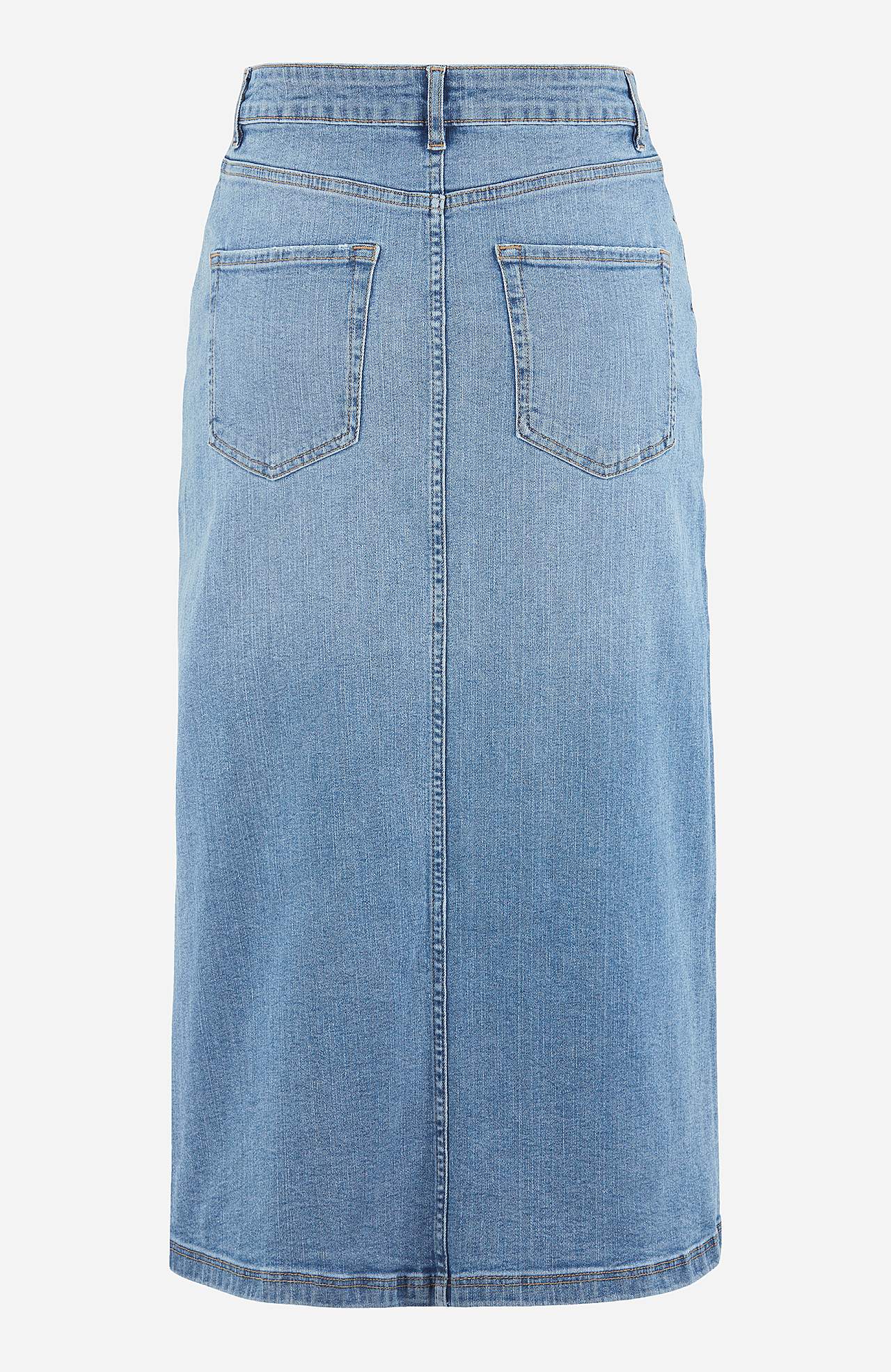 Denim skjørt med splitt foran
