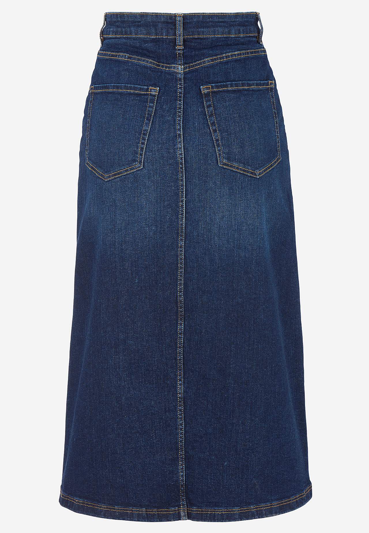 Denim skjørt med splitt foran