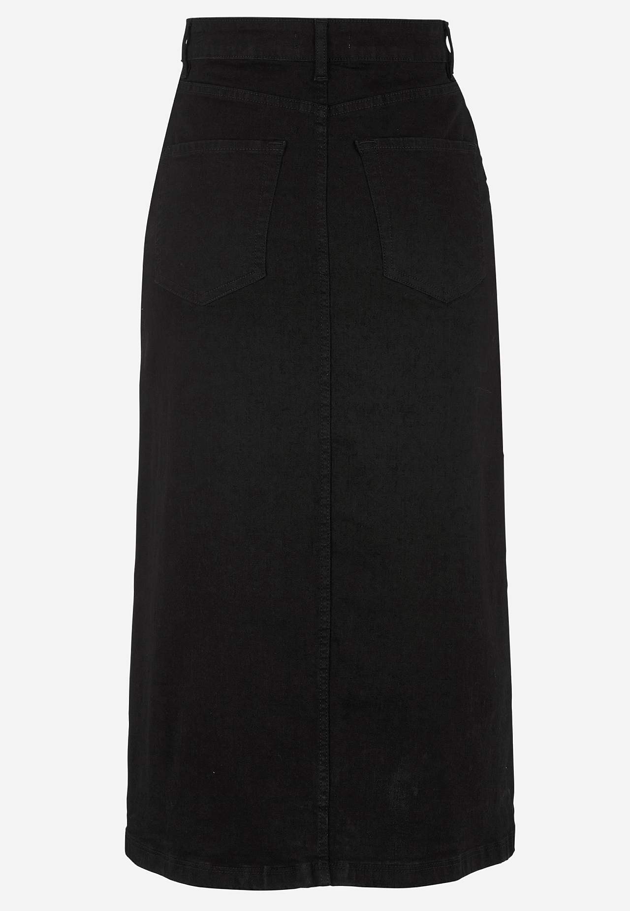 Denim skjørt med splitt foran