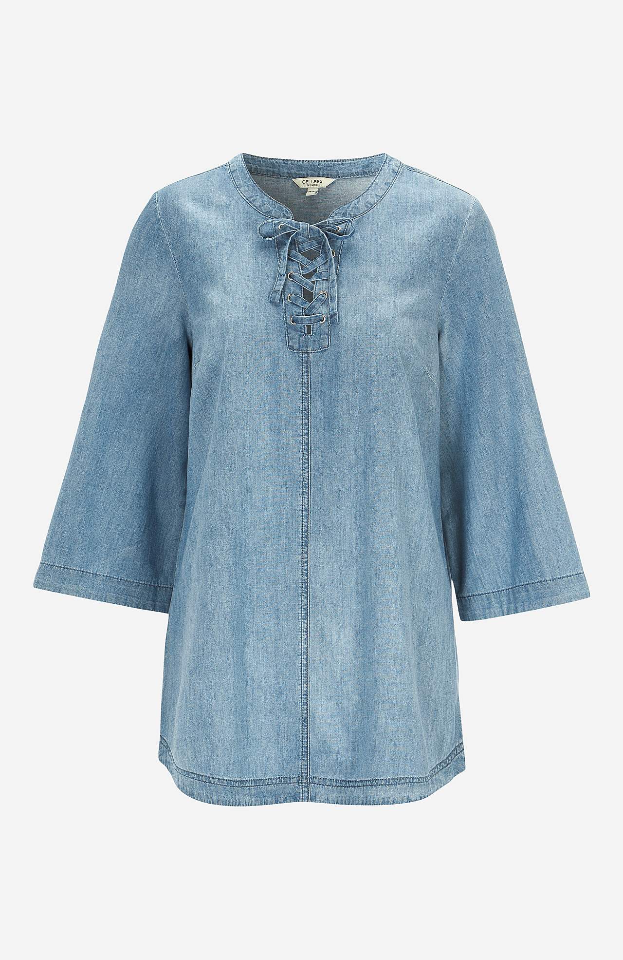 Denimtunika med snøring Ella