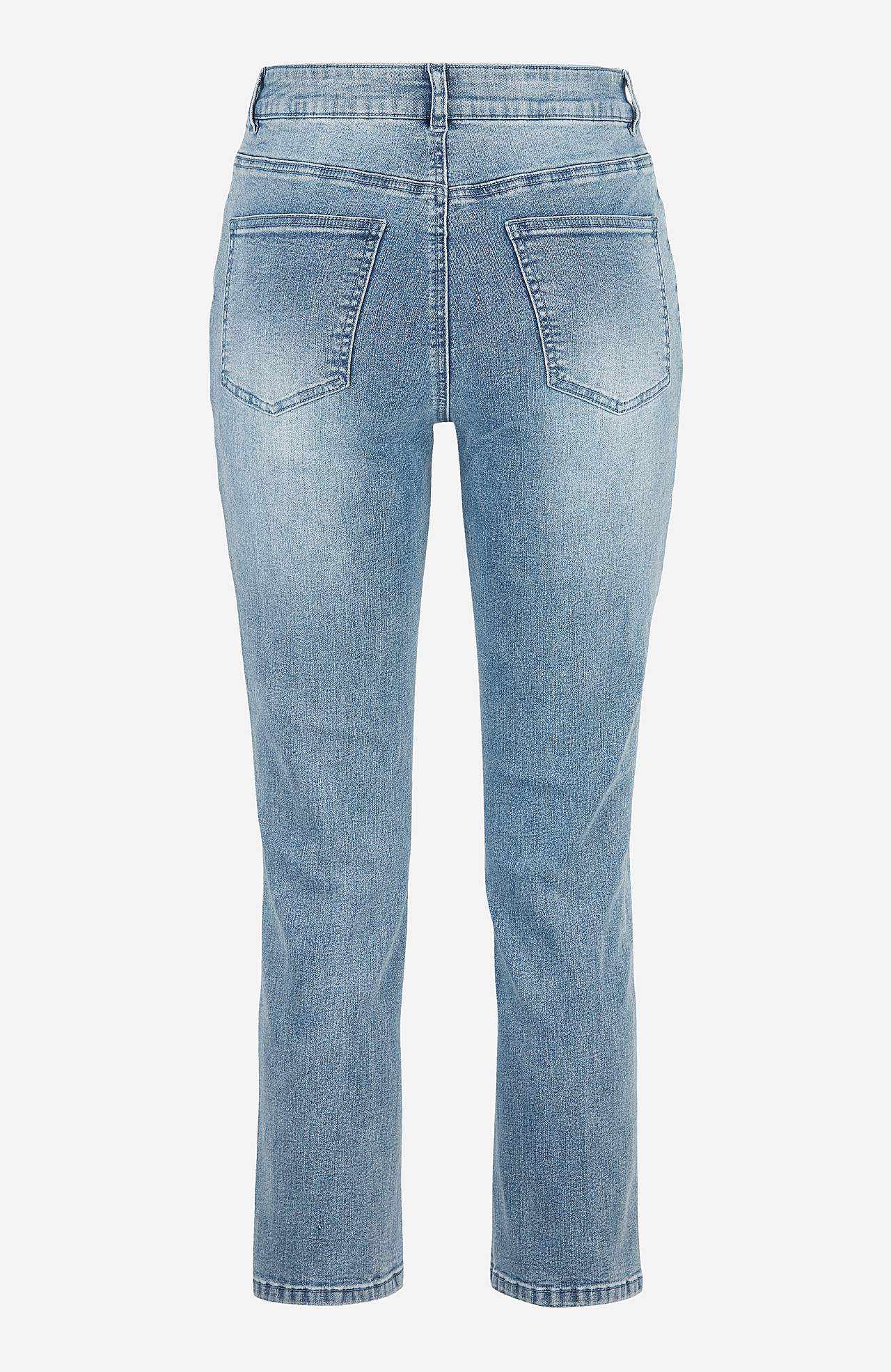 Ankeljeans med broderi Emmy