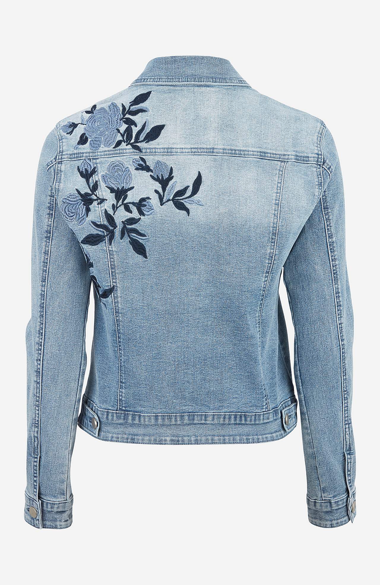 Denimjakke med broderier Emmy