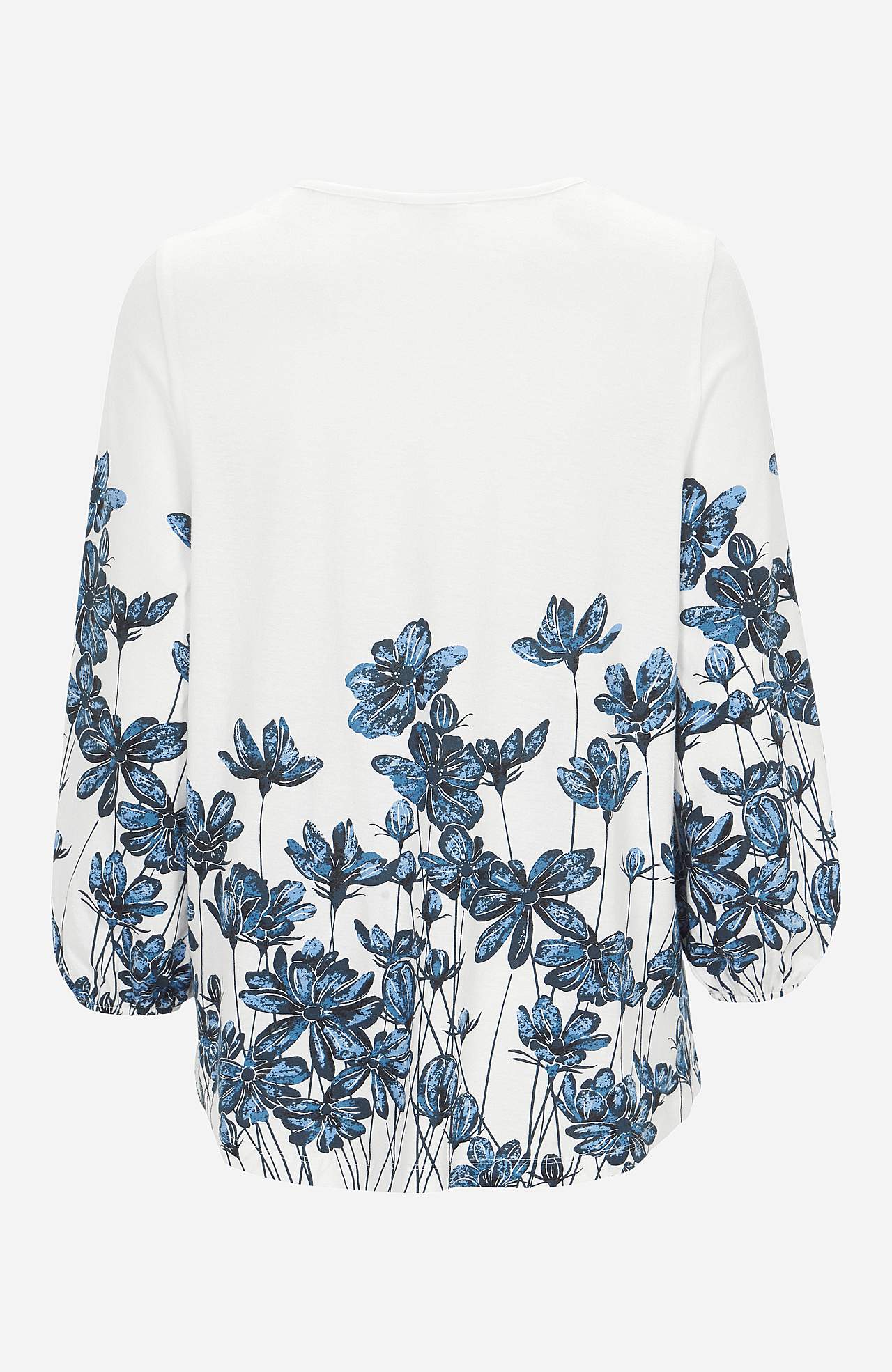 Jerseytopp med et blomstermønster Engla