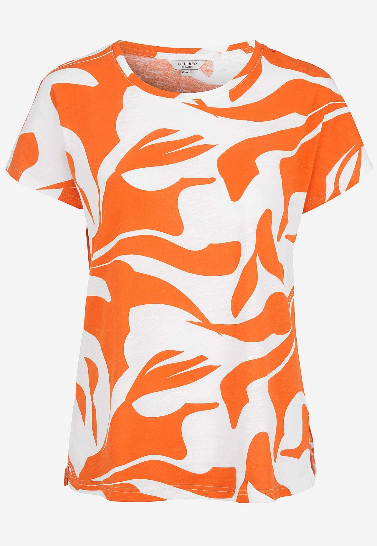 Jerseytopp med korte ermer