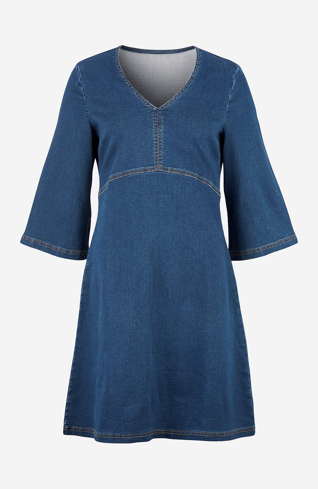 Kjole i denimtrikot Olga