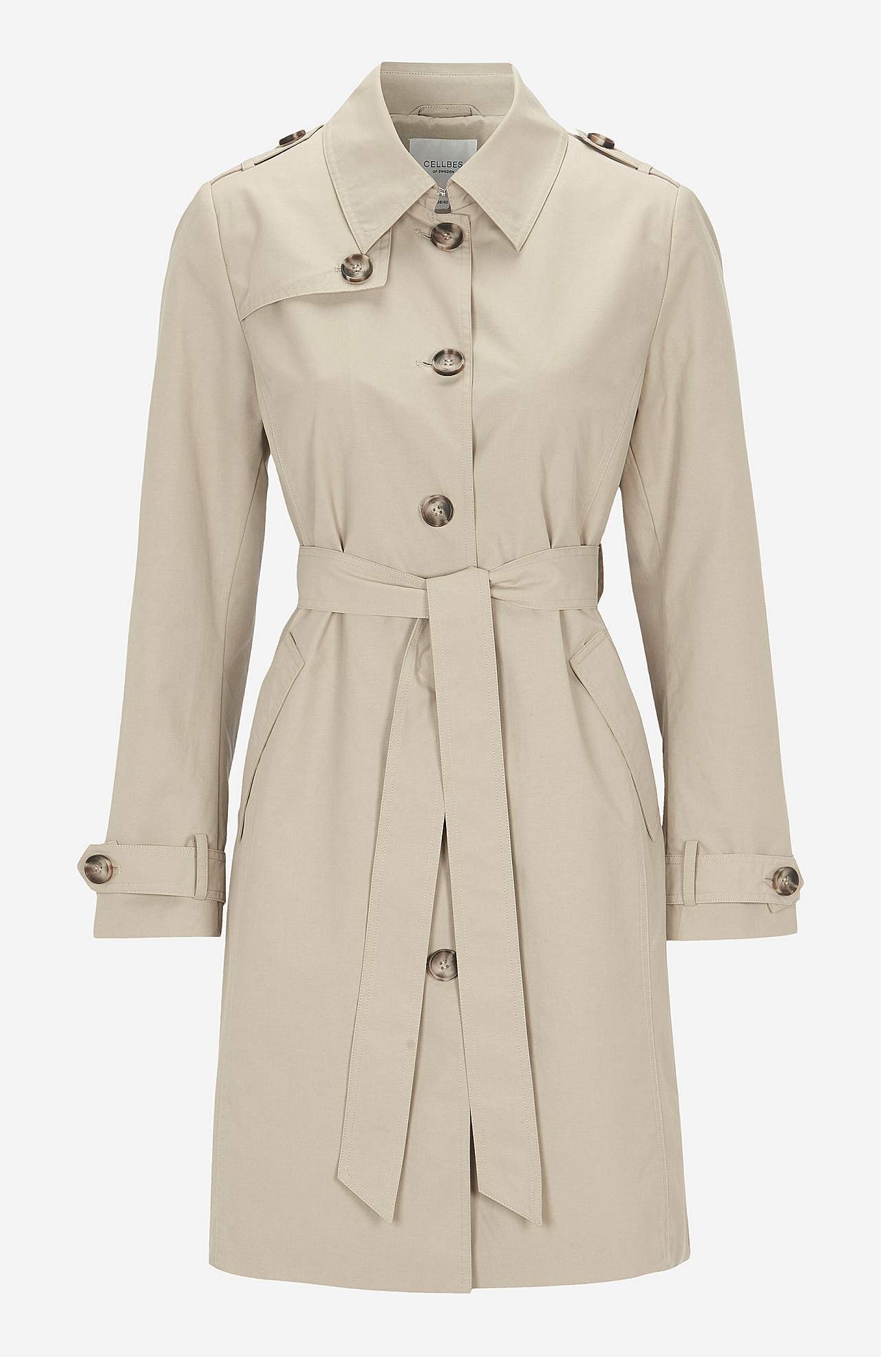 Enkeltkneppet trenchcoat