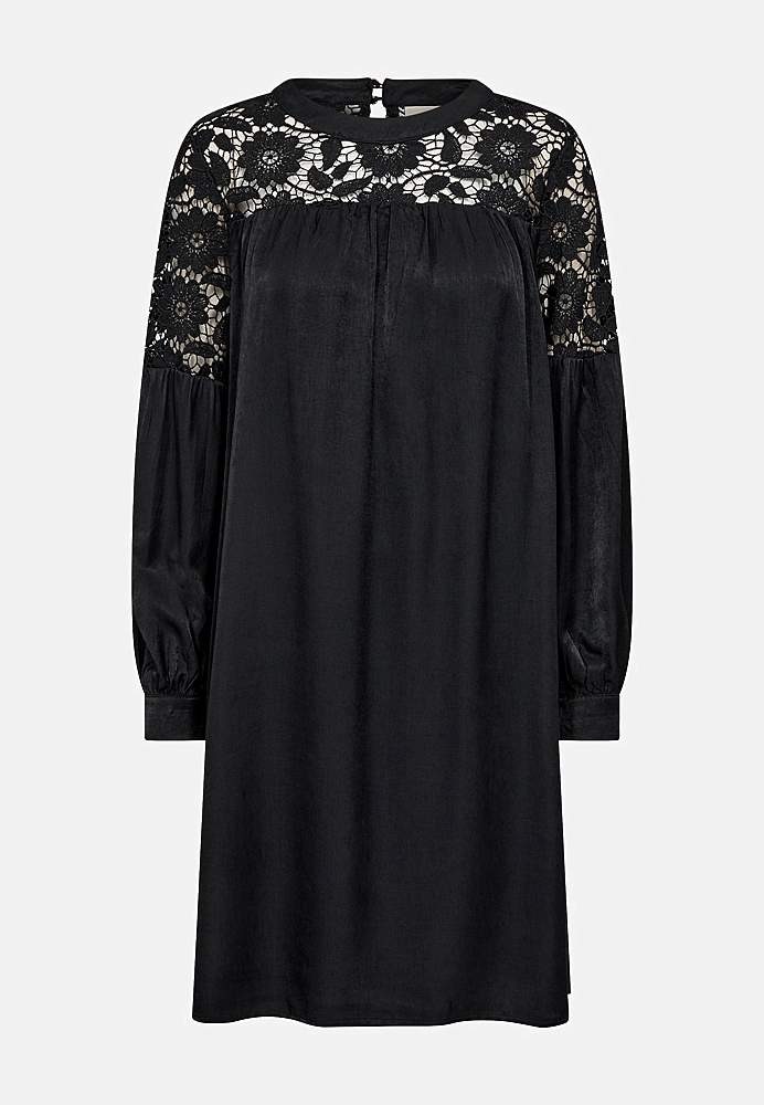 Kjole med blonder på toppen