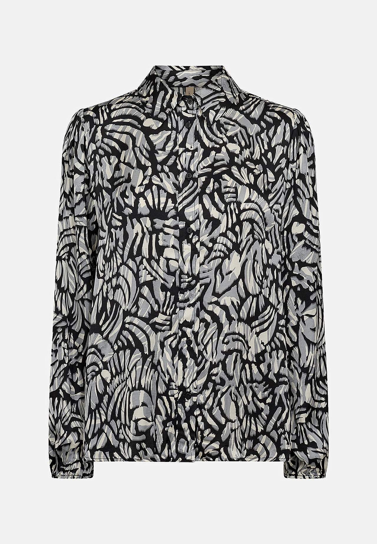 Mønstret viskosebluse Vian