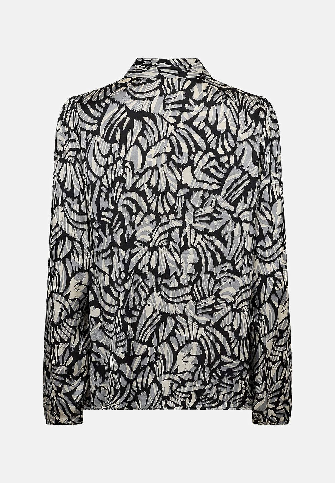 Mønstret viskosebluse Vian
