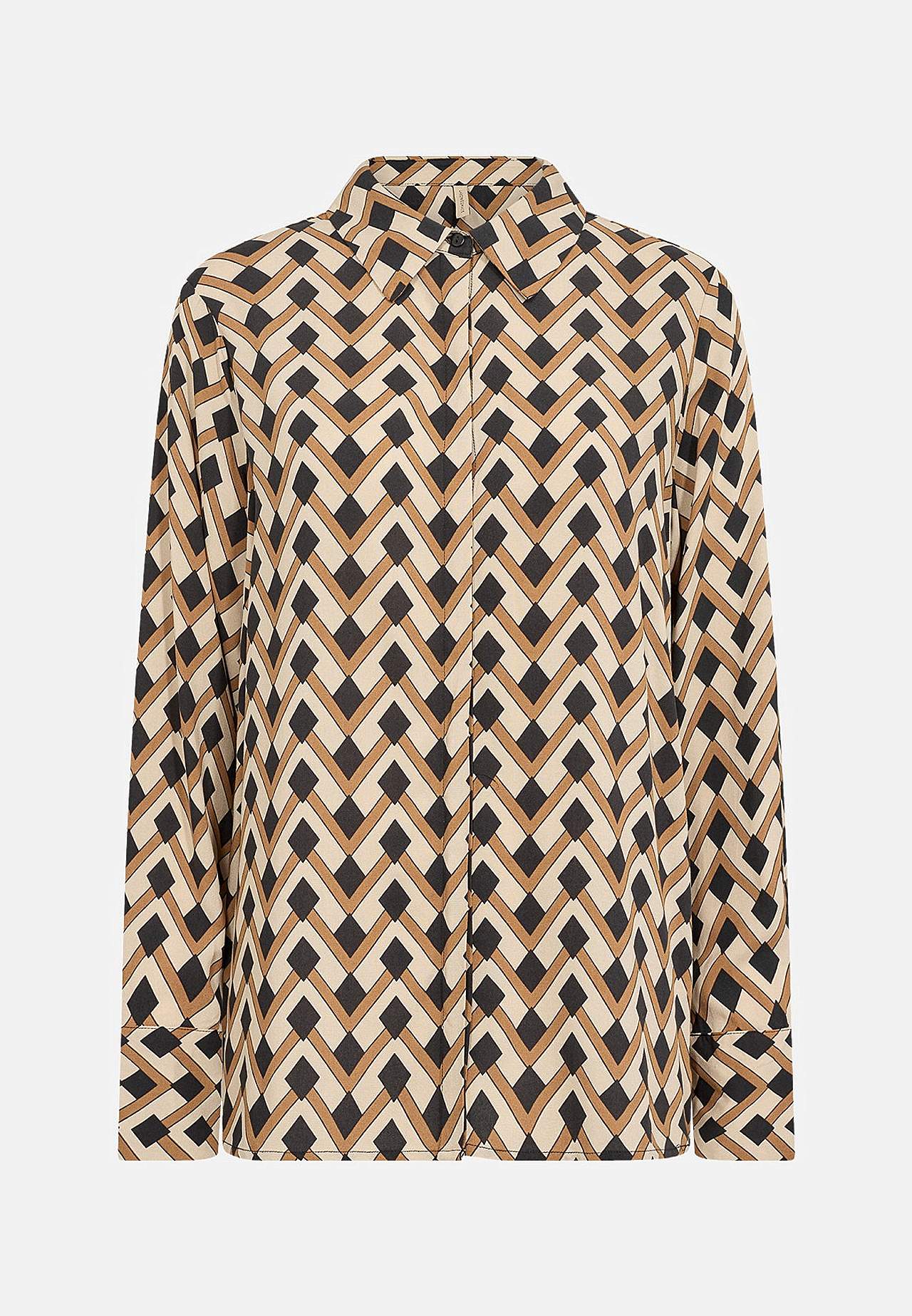 Mønstret viskosebluse