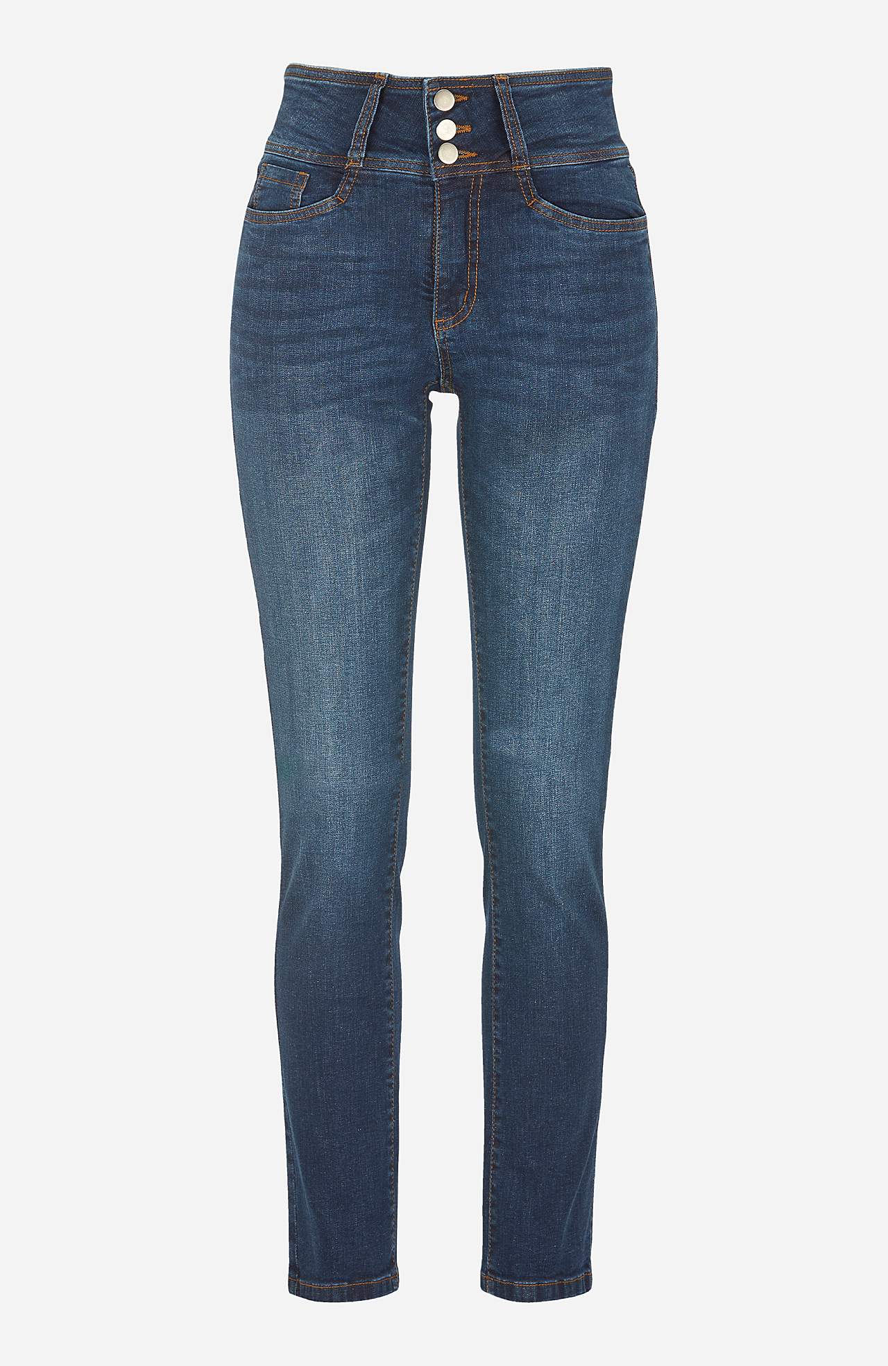 Smale jeans med høy midje - tre lengder