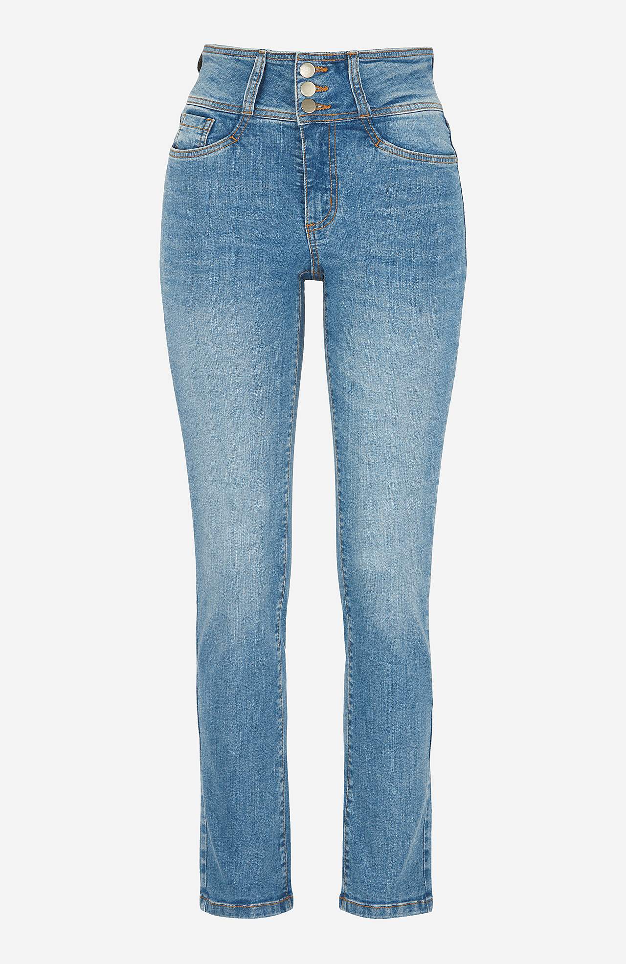 Smale jeans med høy midje - tre lengder