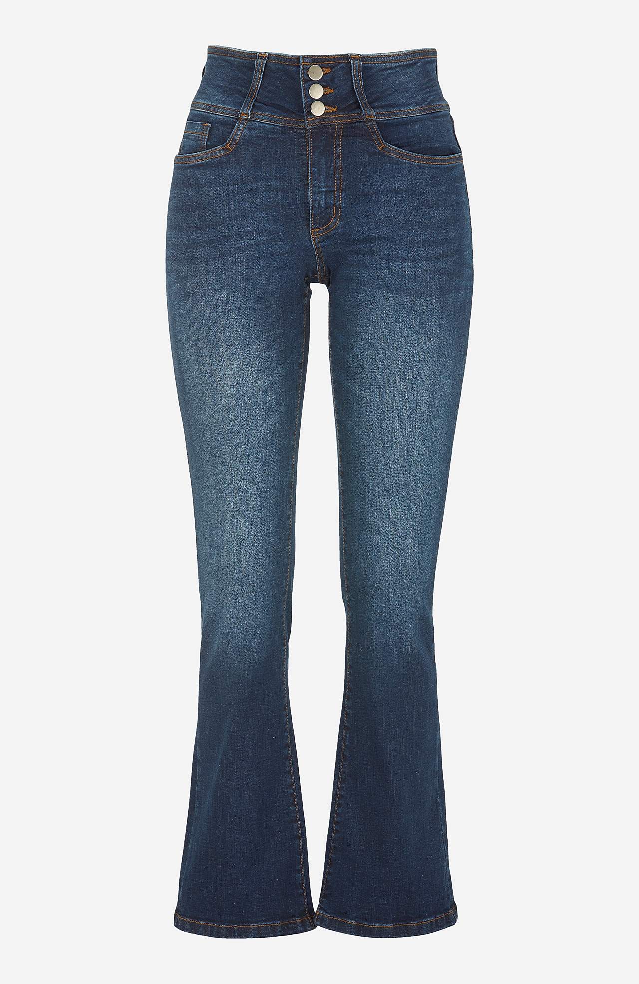 Boot cut jeans med høy midje
