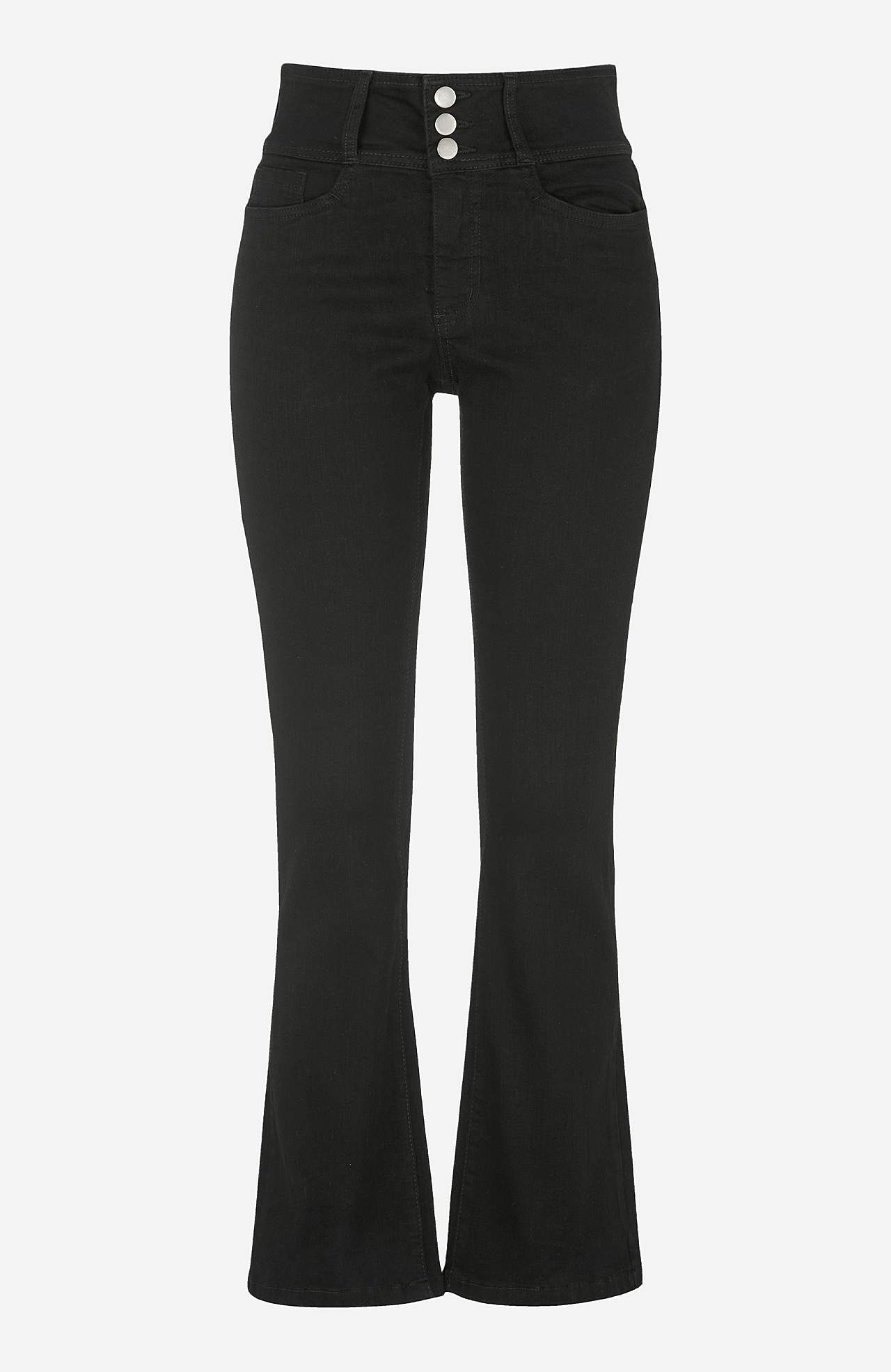 Boot cut jeans med høy midje