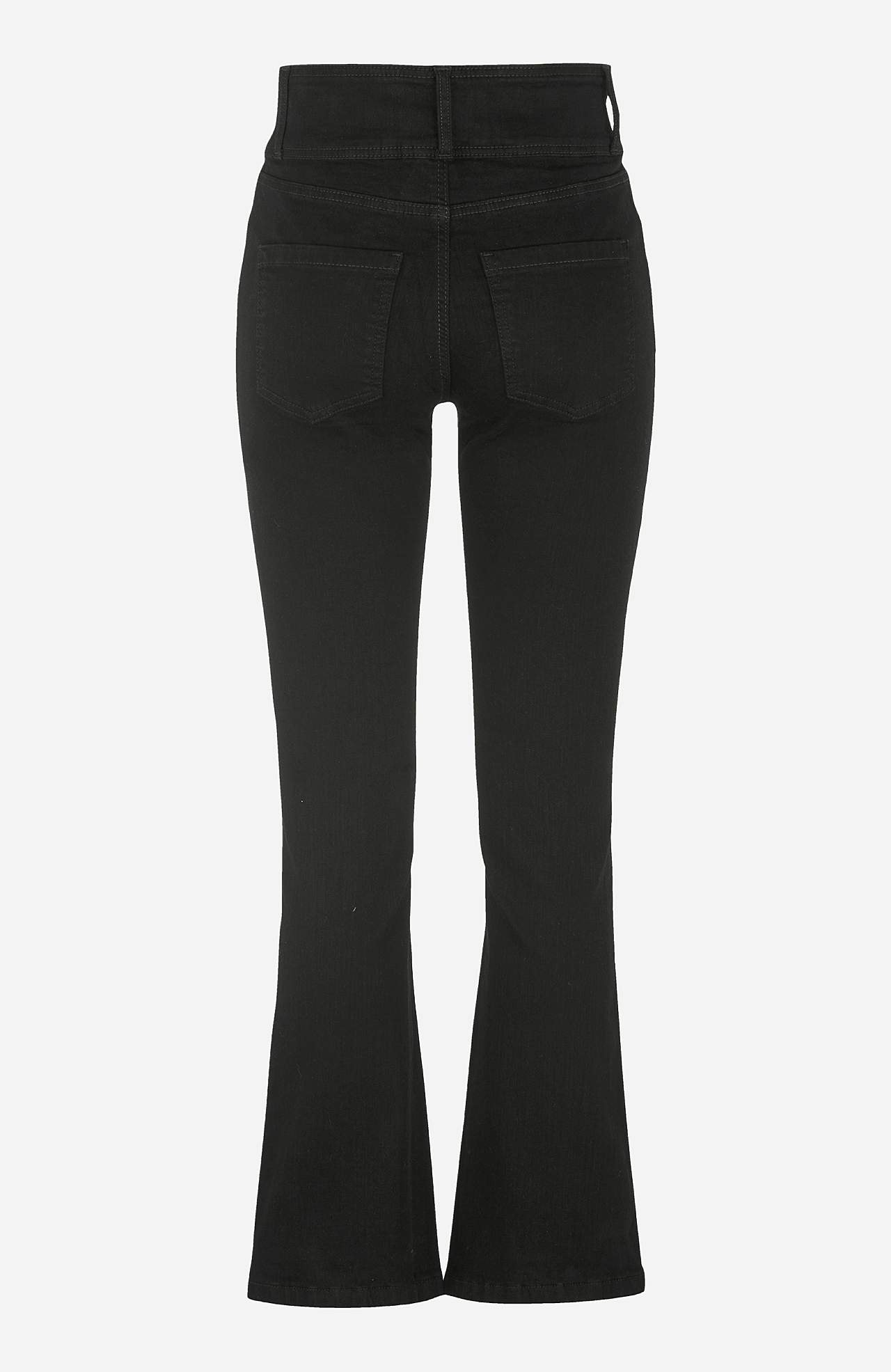 Boot cut jeans med høy midje
