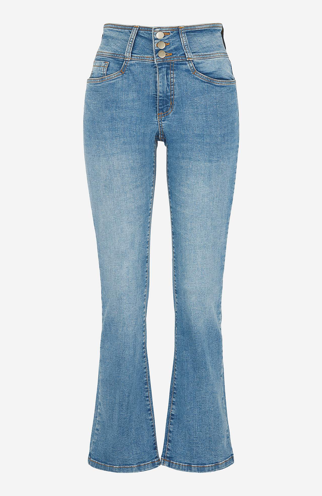 Boot cut jeans med høy midje