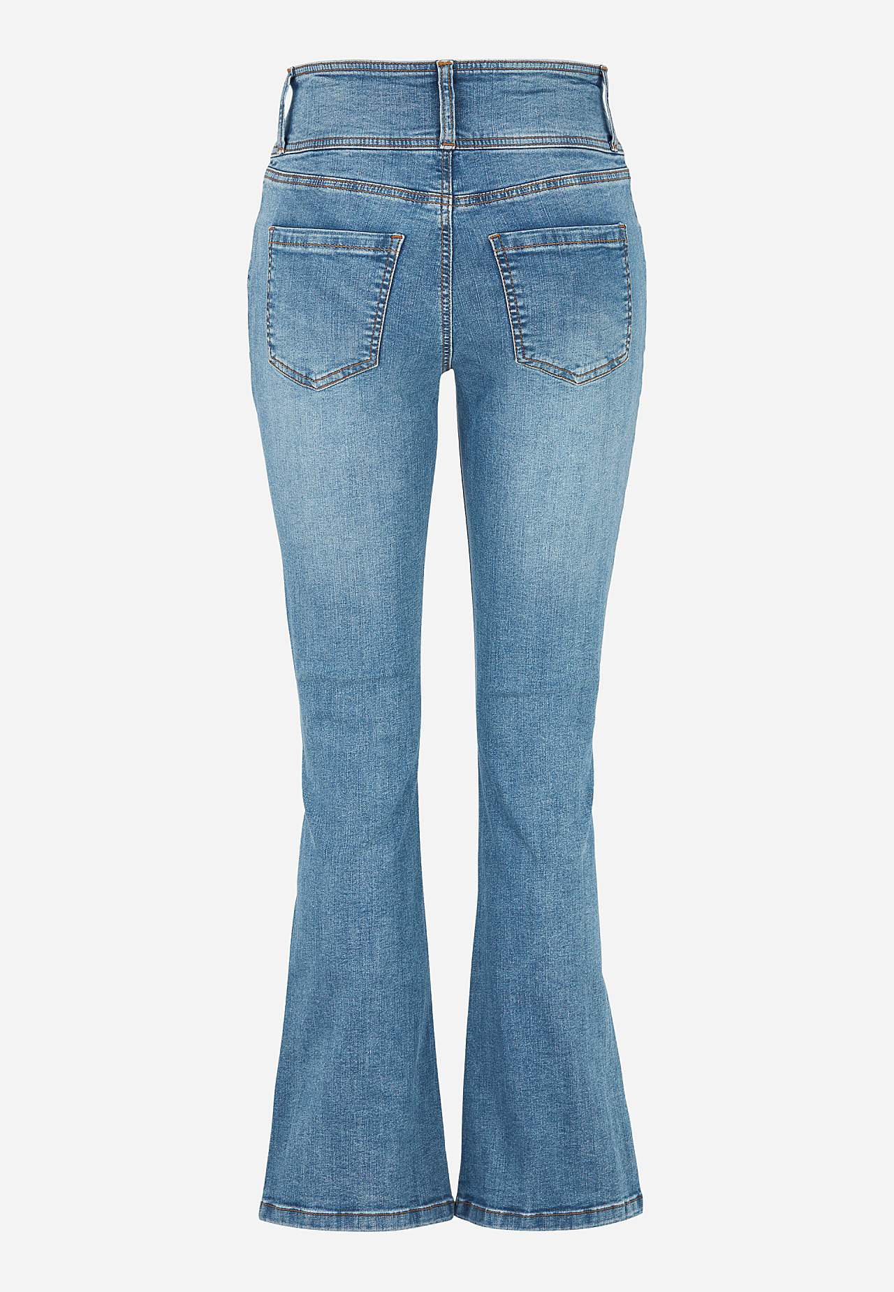 Boot cut jeans med høy midje