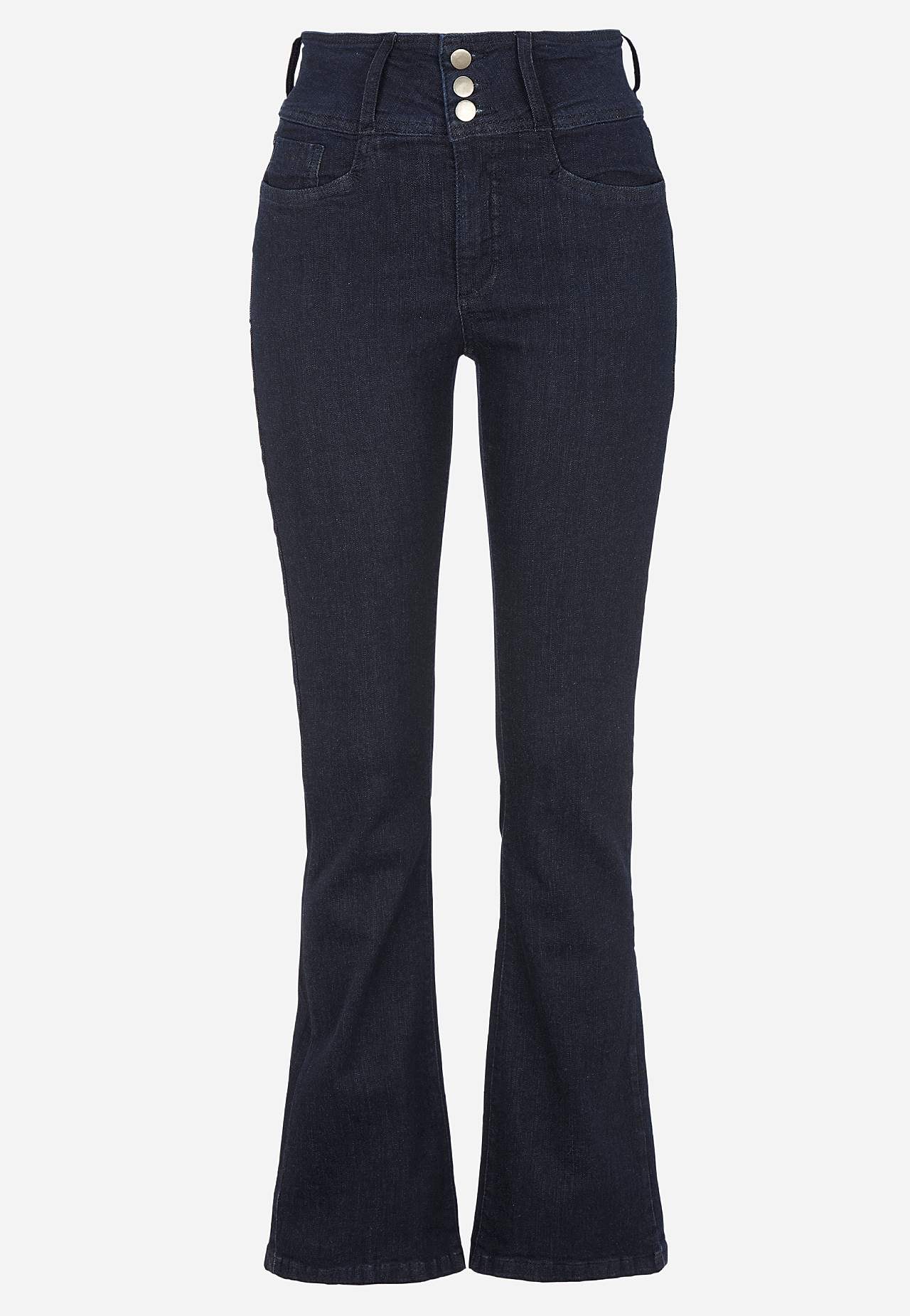 Boot cut jeans med høy midje