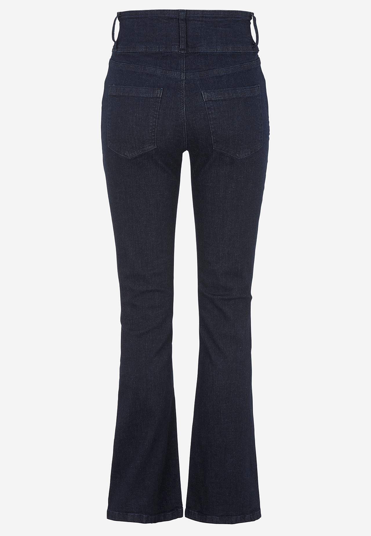 Boot cut jeans med høy midje