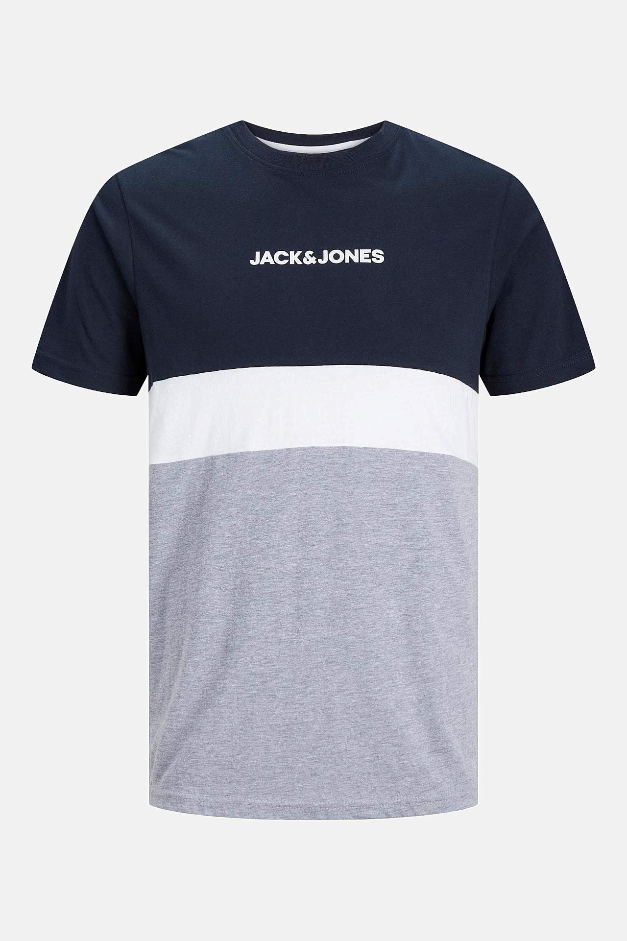 Blokkfarget t-skjorte med logotrykk