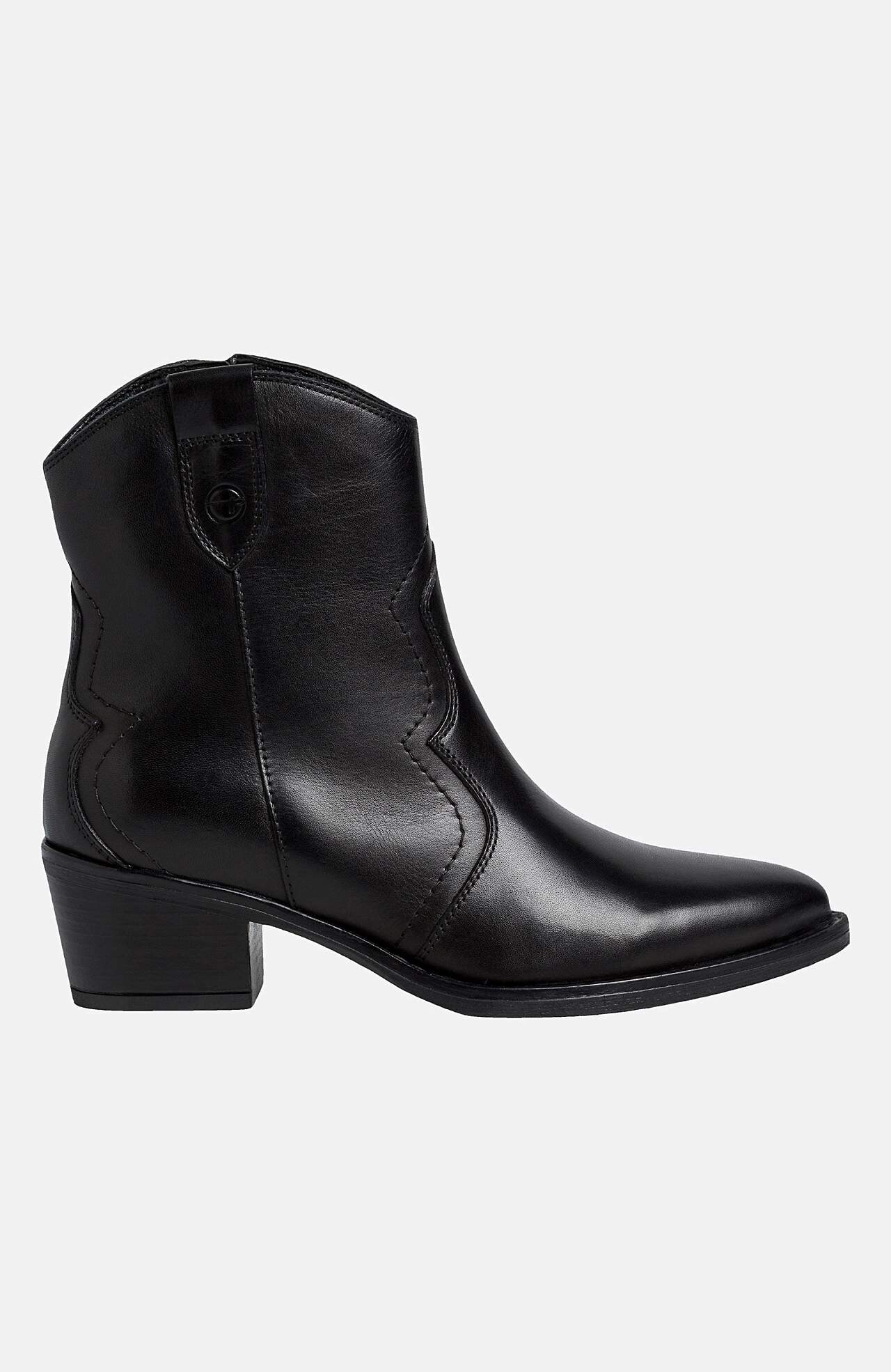 Ryddig cowboystøvel i skinn
