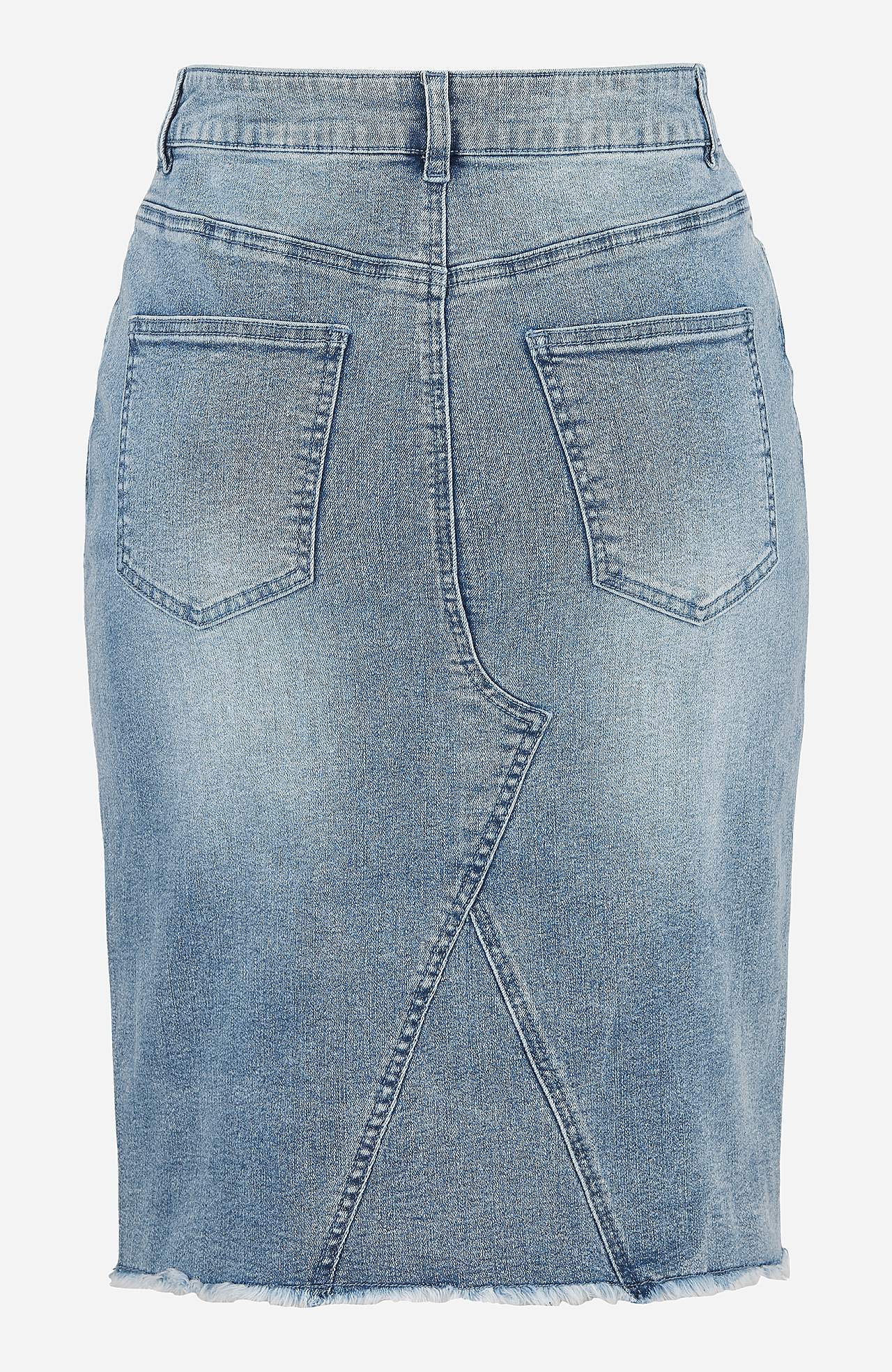 Denim skjørt med broderier