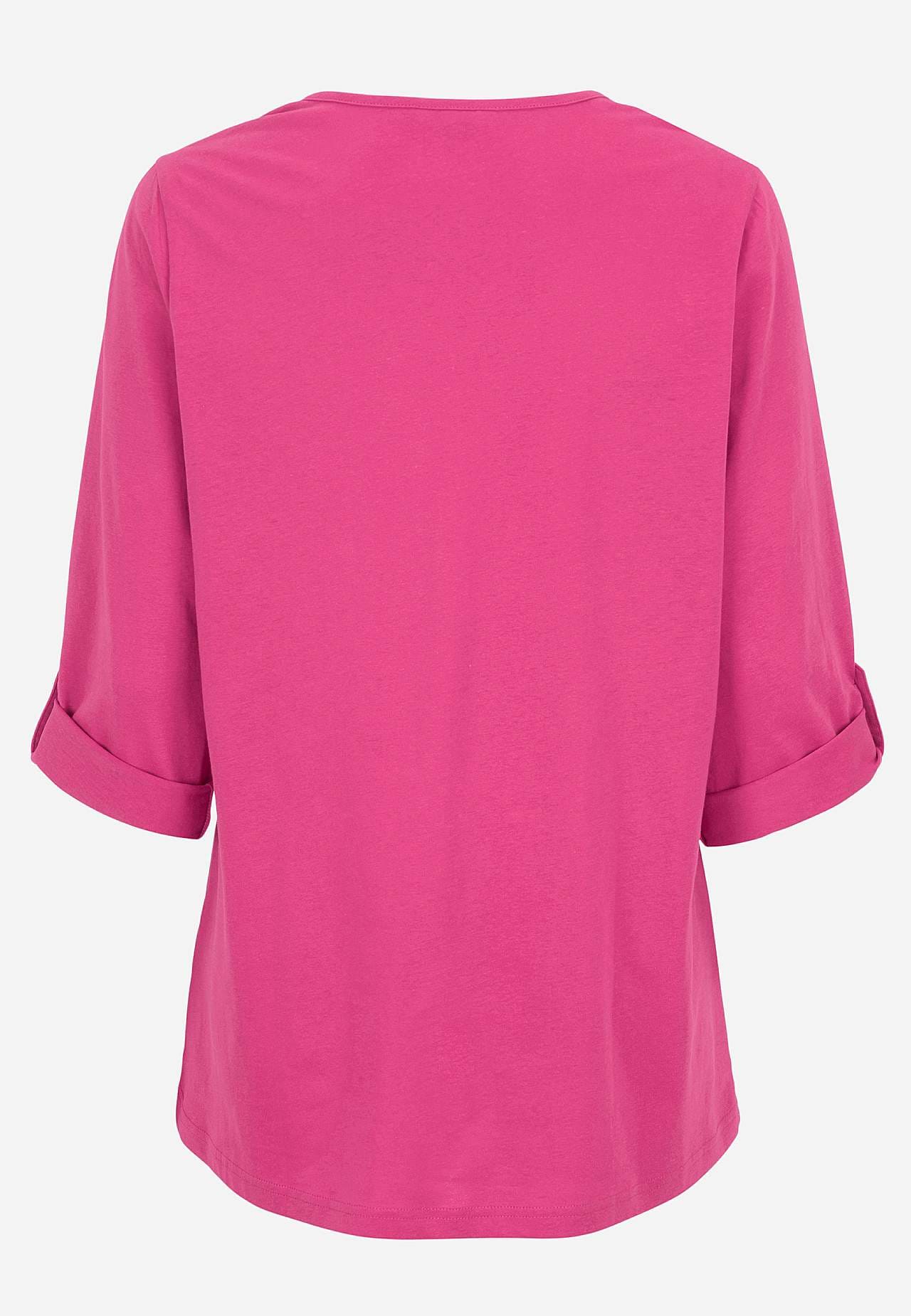 Jerseytopp med 3/4-lange ermer