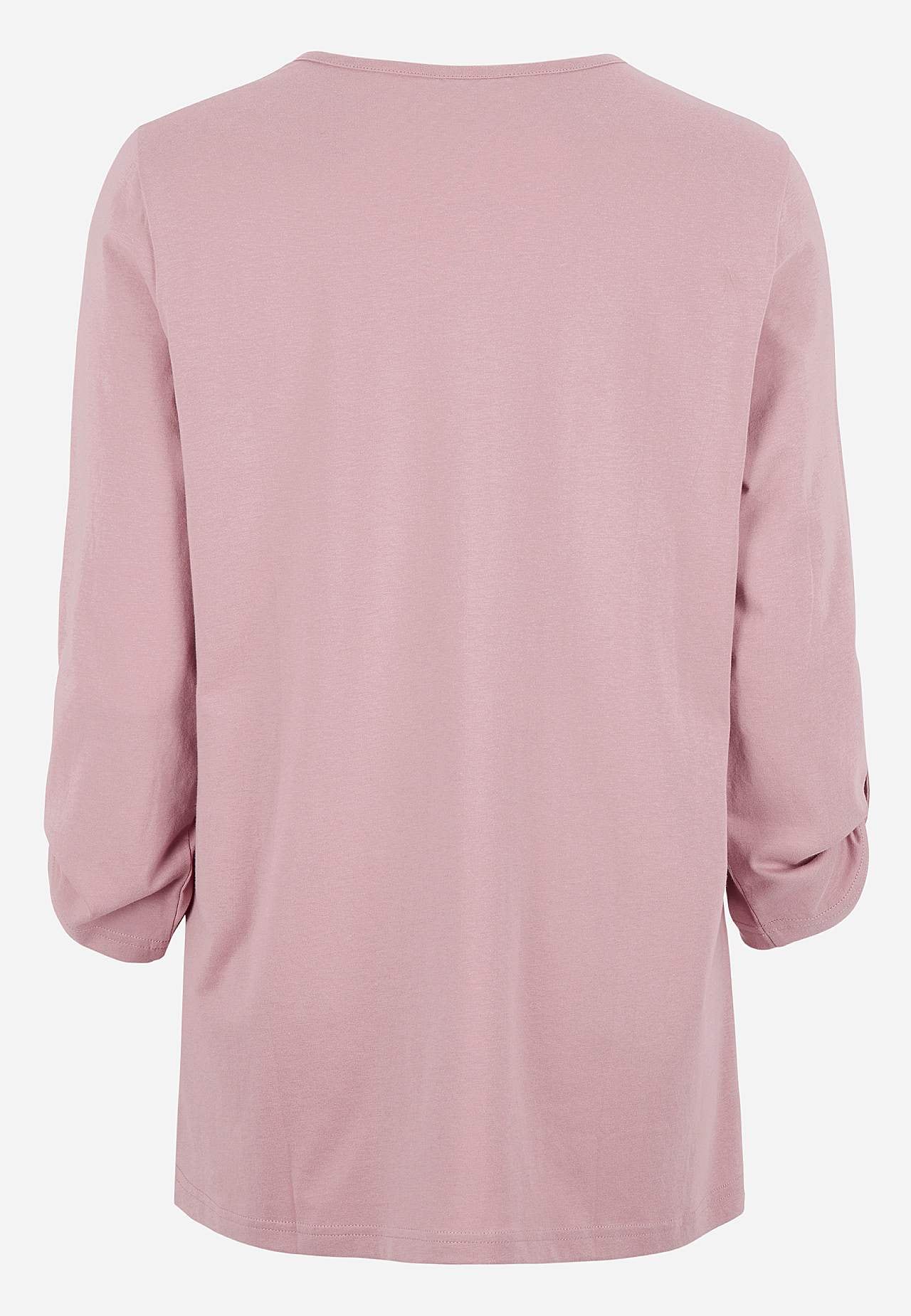 Jerseytopp med 3/4-lange ermer