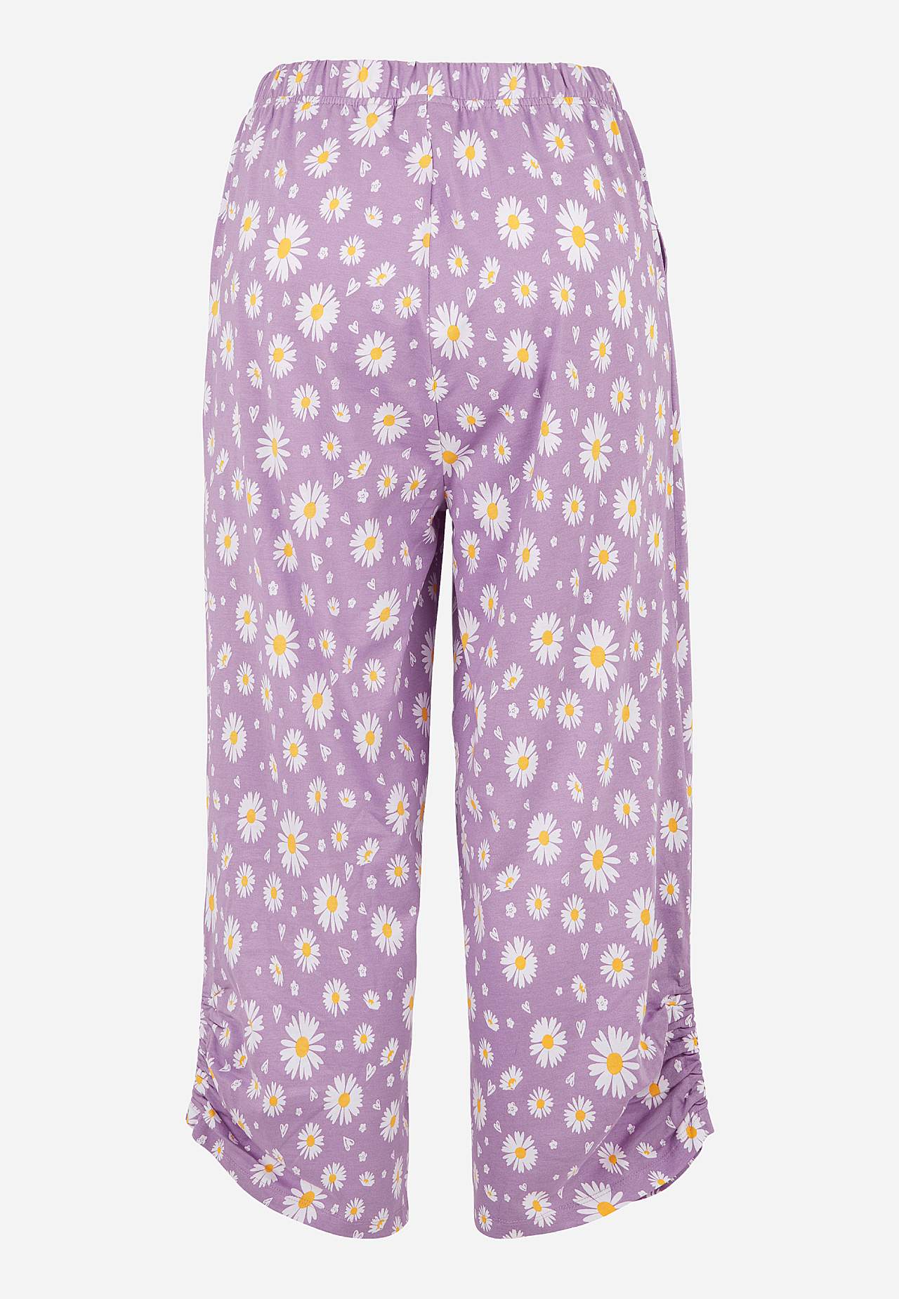 Todelt pyjamas med ensfarget øvre del