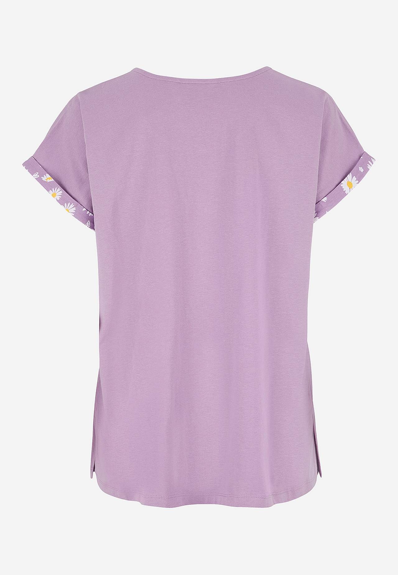 Todelt pyjamas med ensfarget øvre del