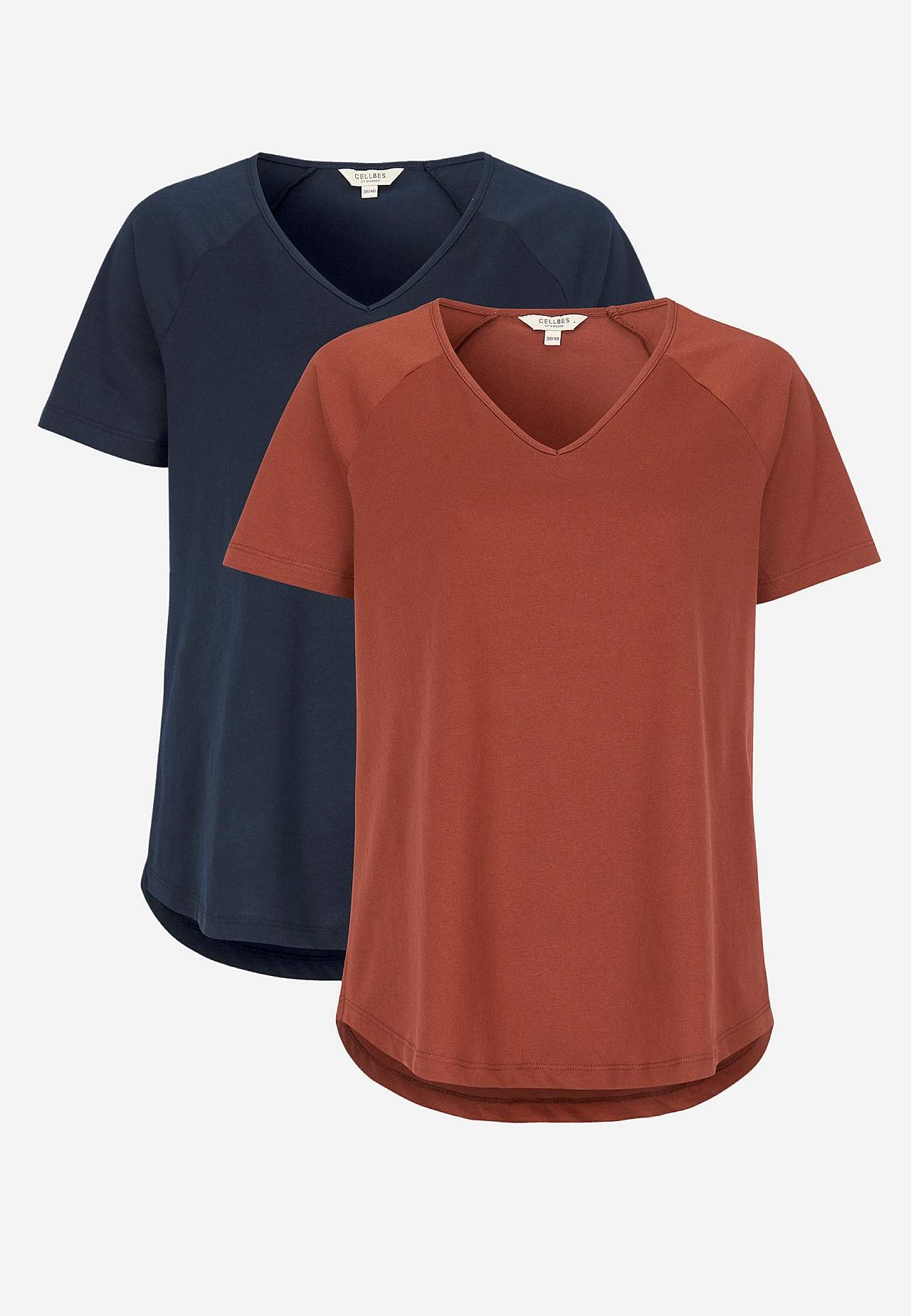 Jerseytopp med raglanerme Alex 2-pack