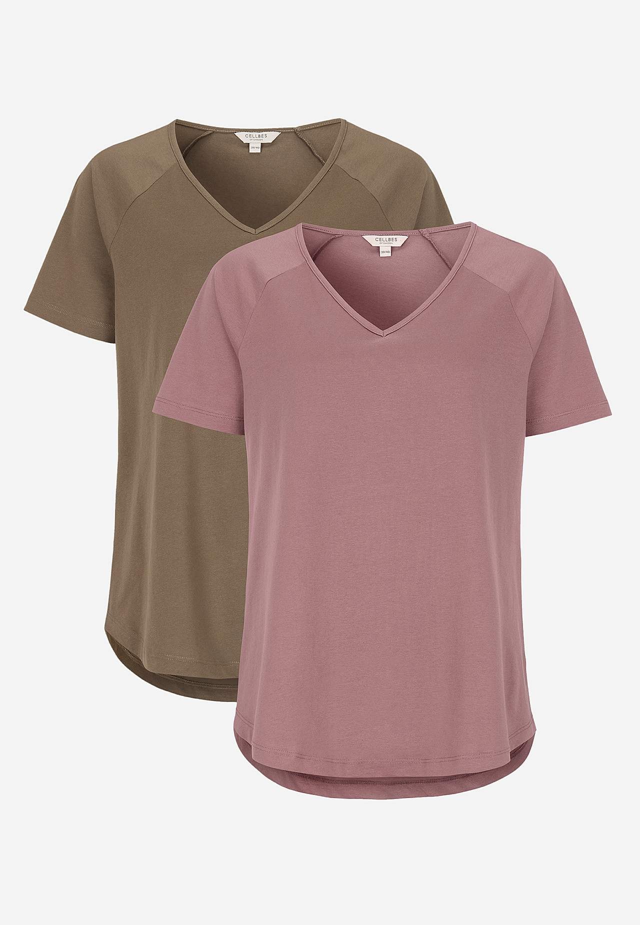 Jerseytopp med raglanerme Alex 2-pack