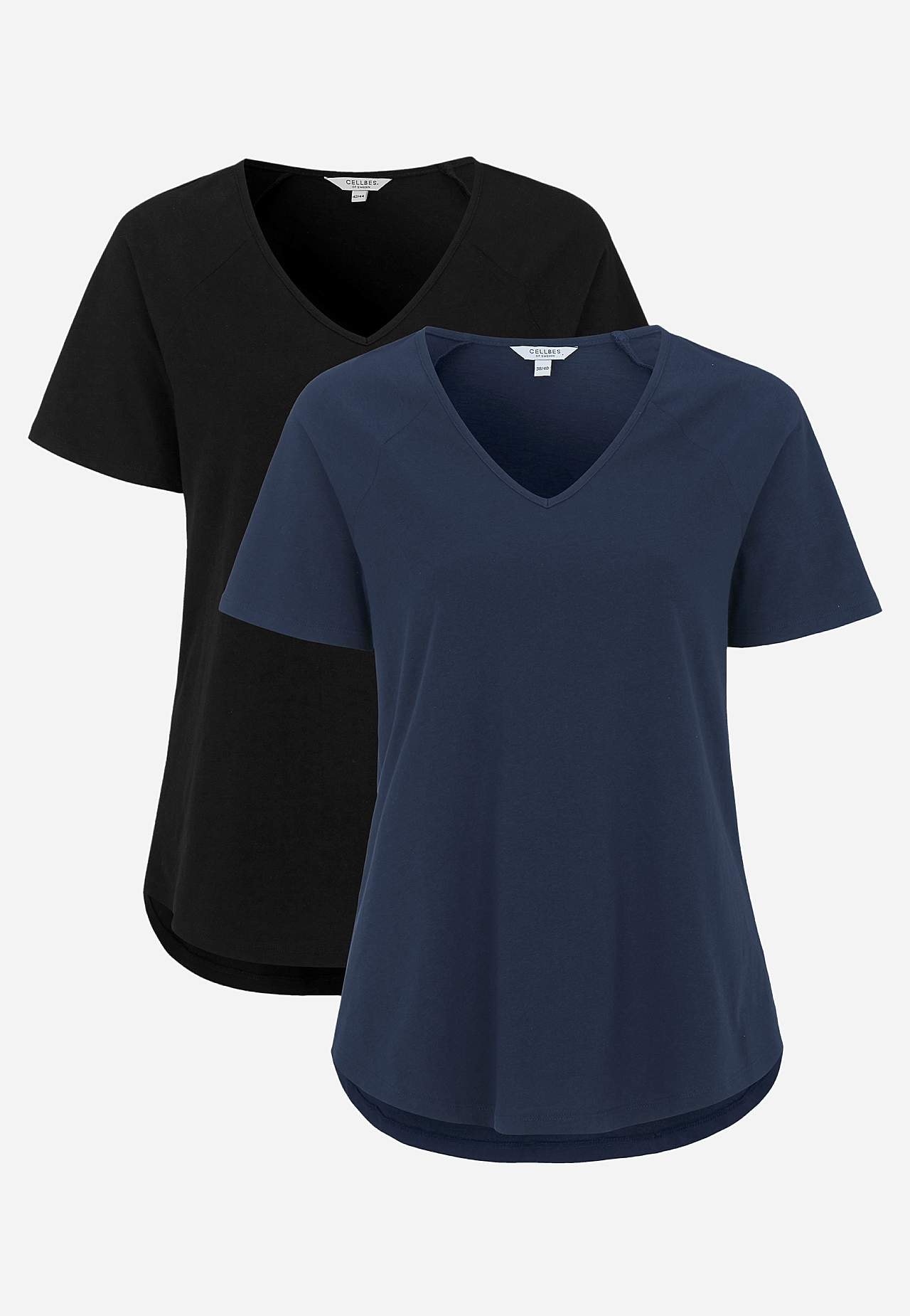 Jerseytopp med raglanerme 2-pack