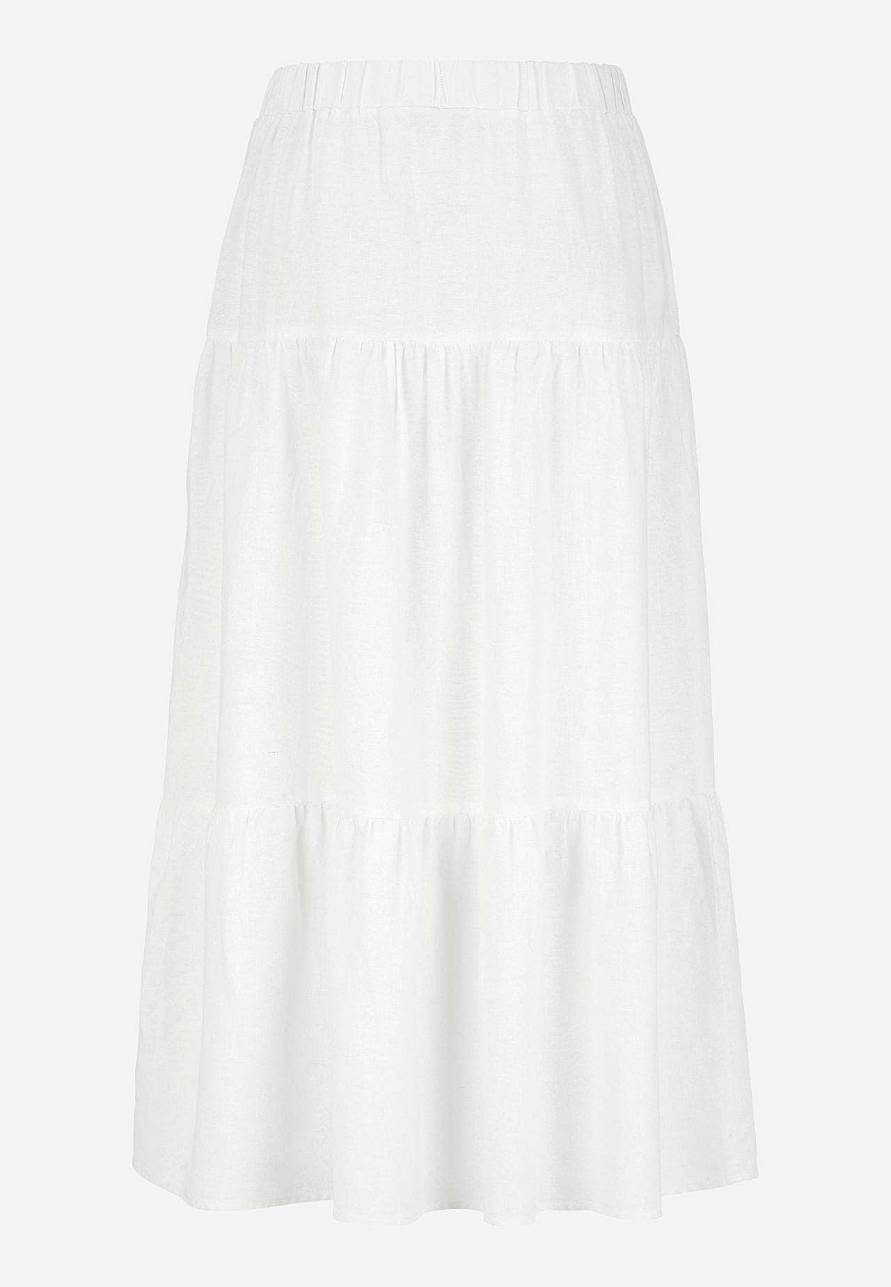 Volangskjørt i linmiks