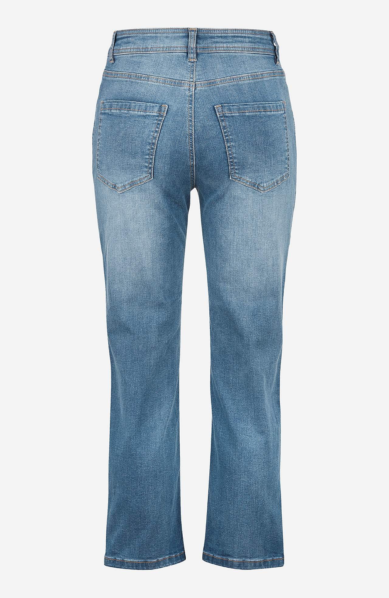 Ankeljeans med perler og strass