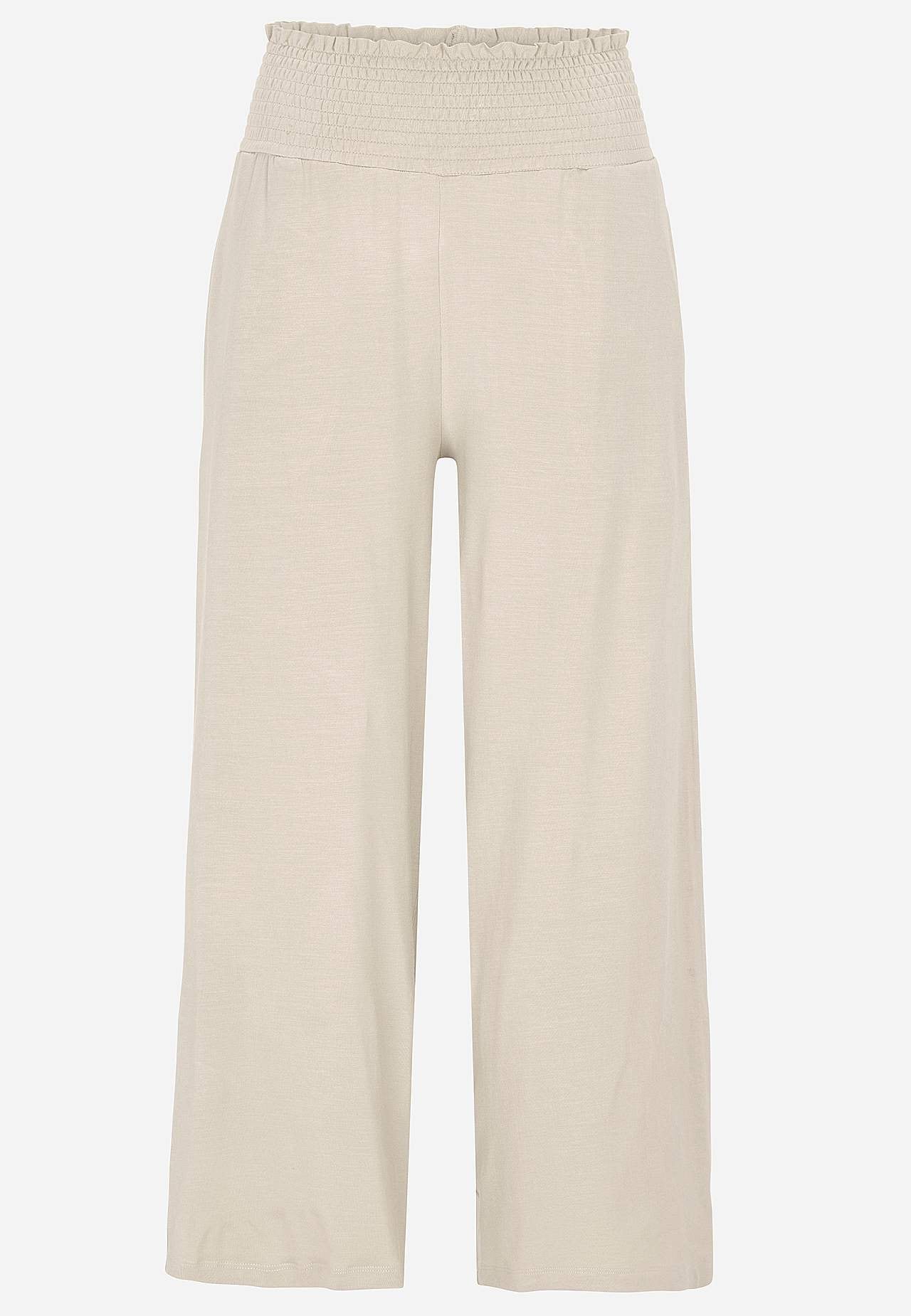 Myk jerseybukse med elastisk midje med en vaffelsøm Liv