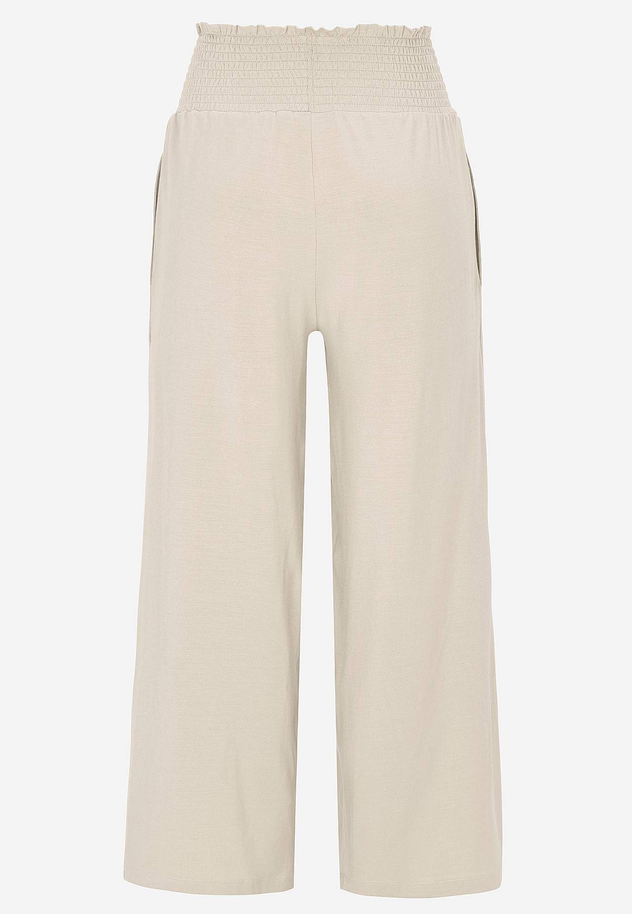 Myk jerseybukse med elastisk midje med en vaffelsøm Liv