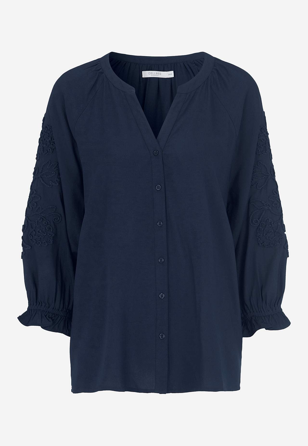 Bluse med broderi