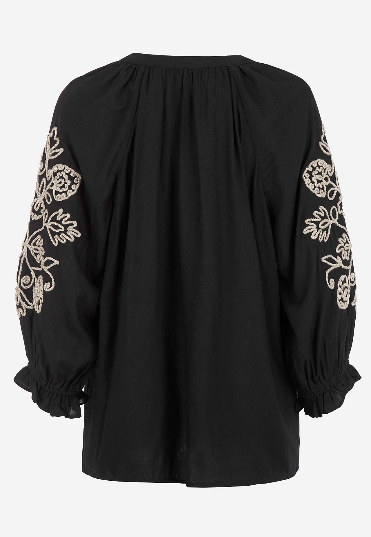 Bluse med broderi