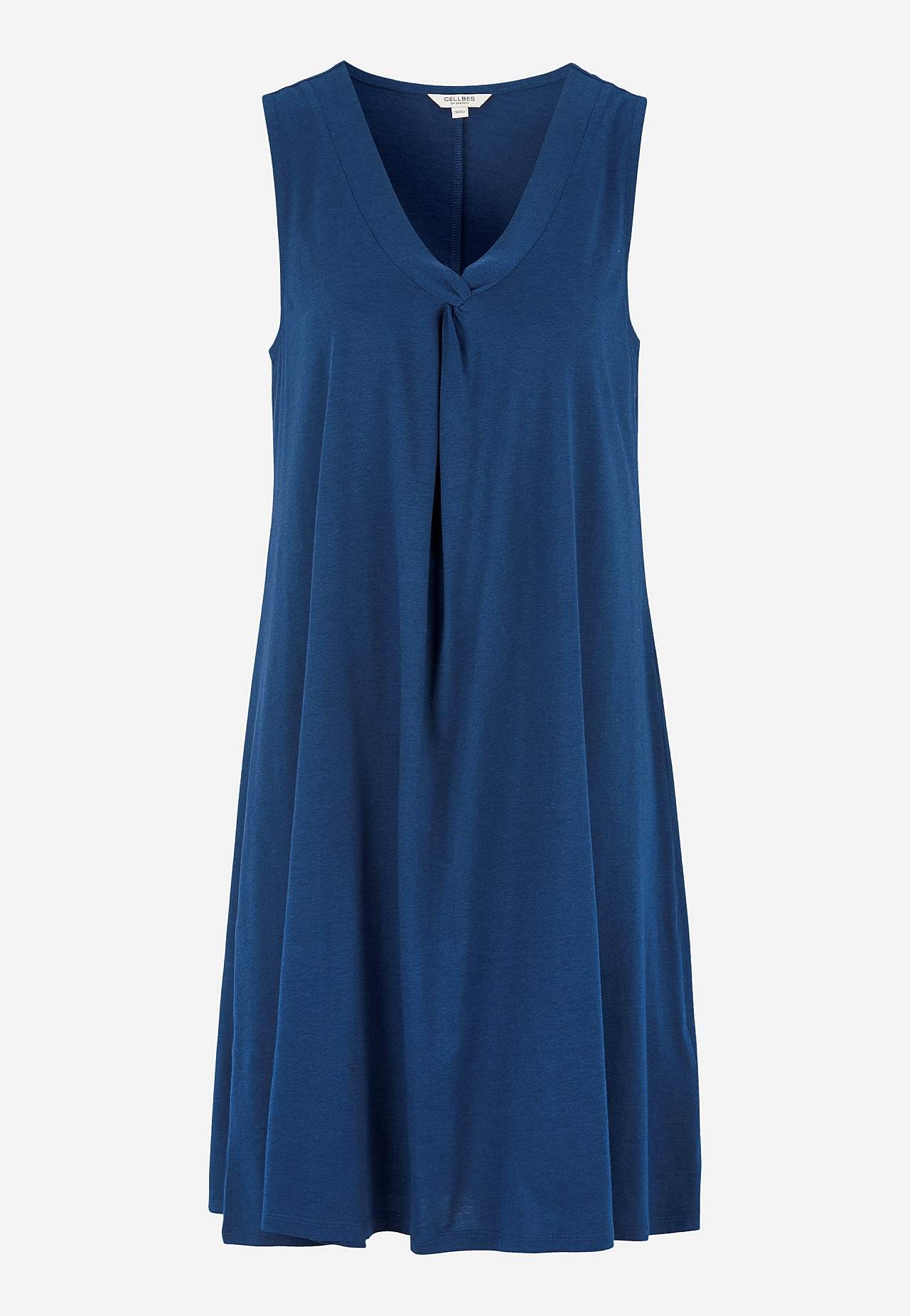 V-halset, ermløs Jersey-kjole